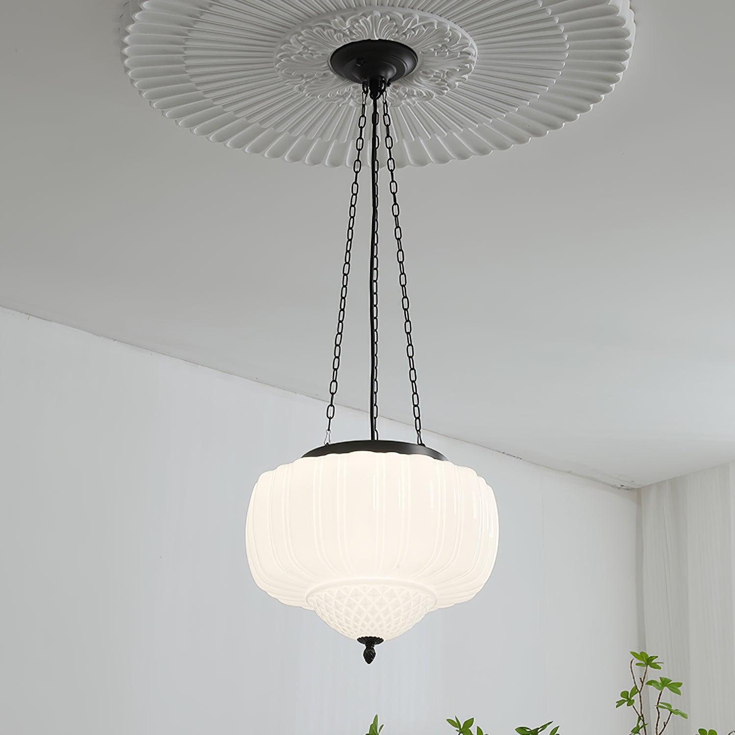 Yara Contemporary Glass Pendant Light-Neutral Decor