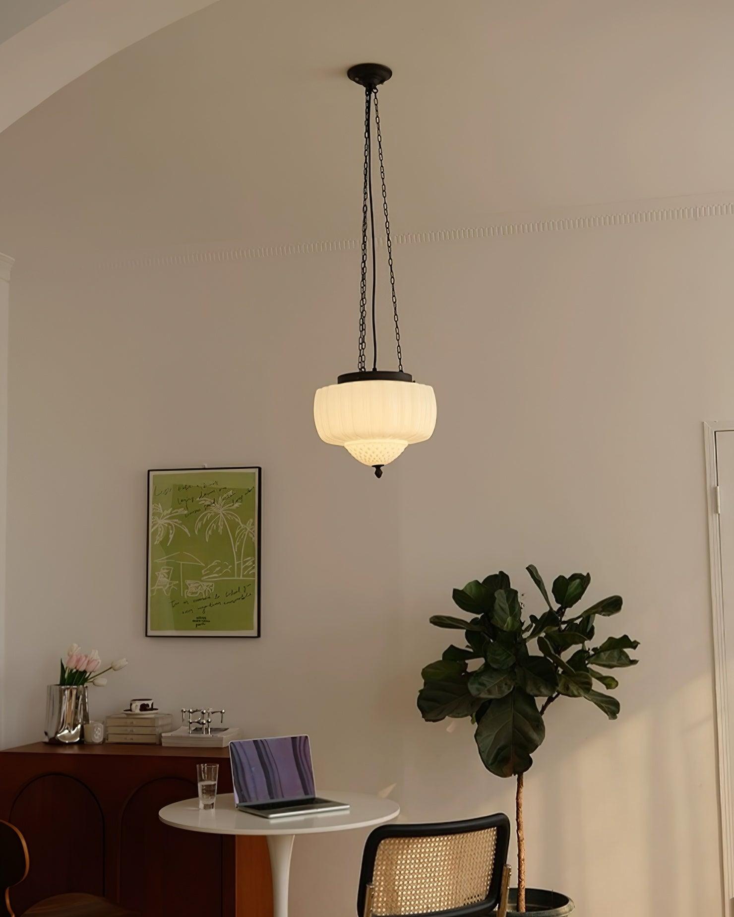 Yara Contemporary Glass Pendant Light-Neutral Decor