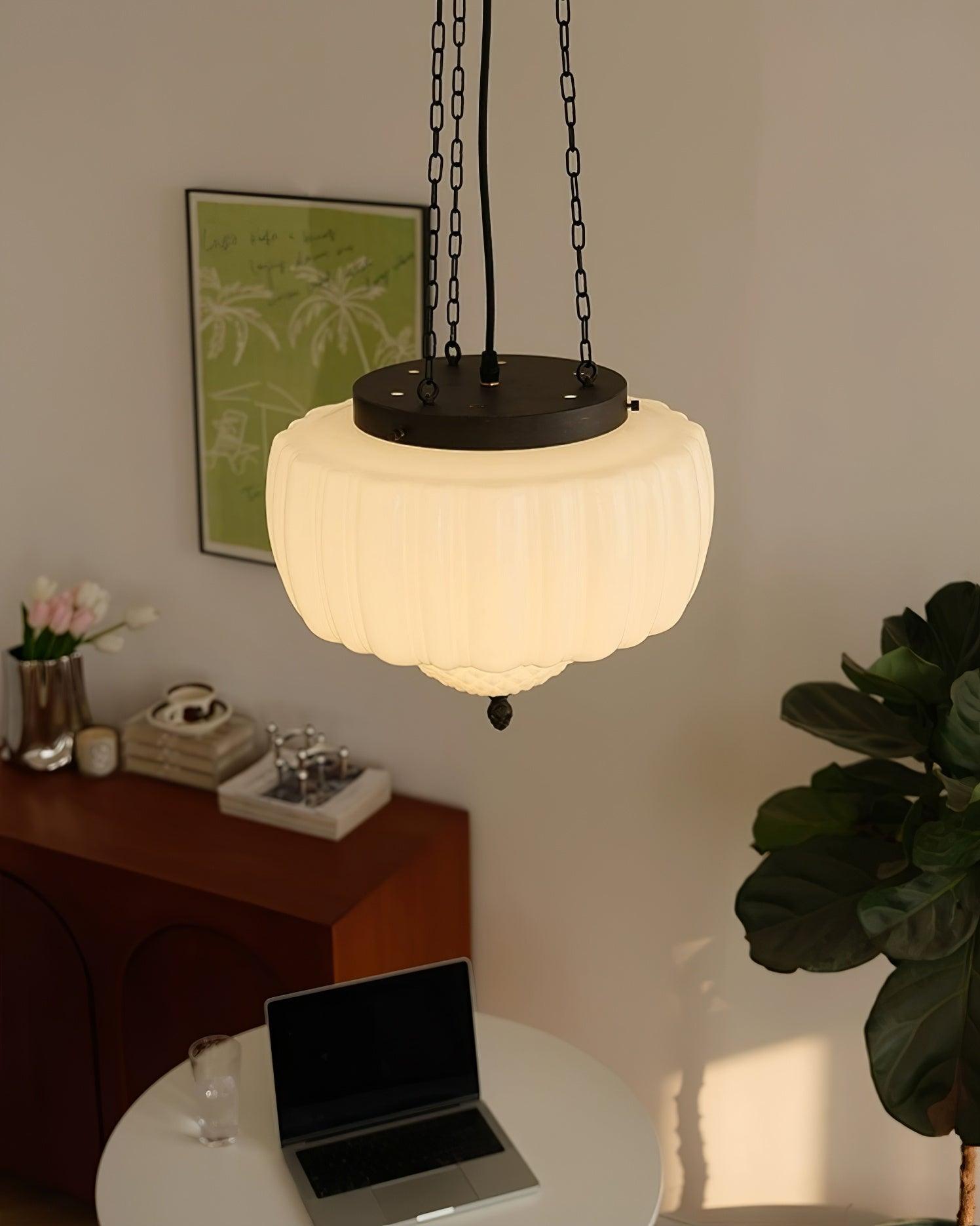 Yara Contemporary Glass Pendant Light-Neutral Decor
