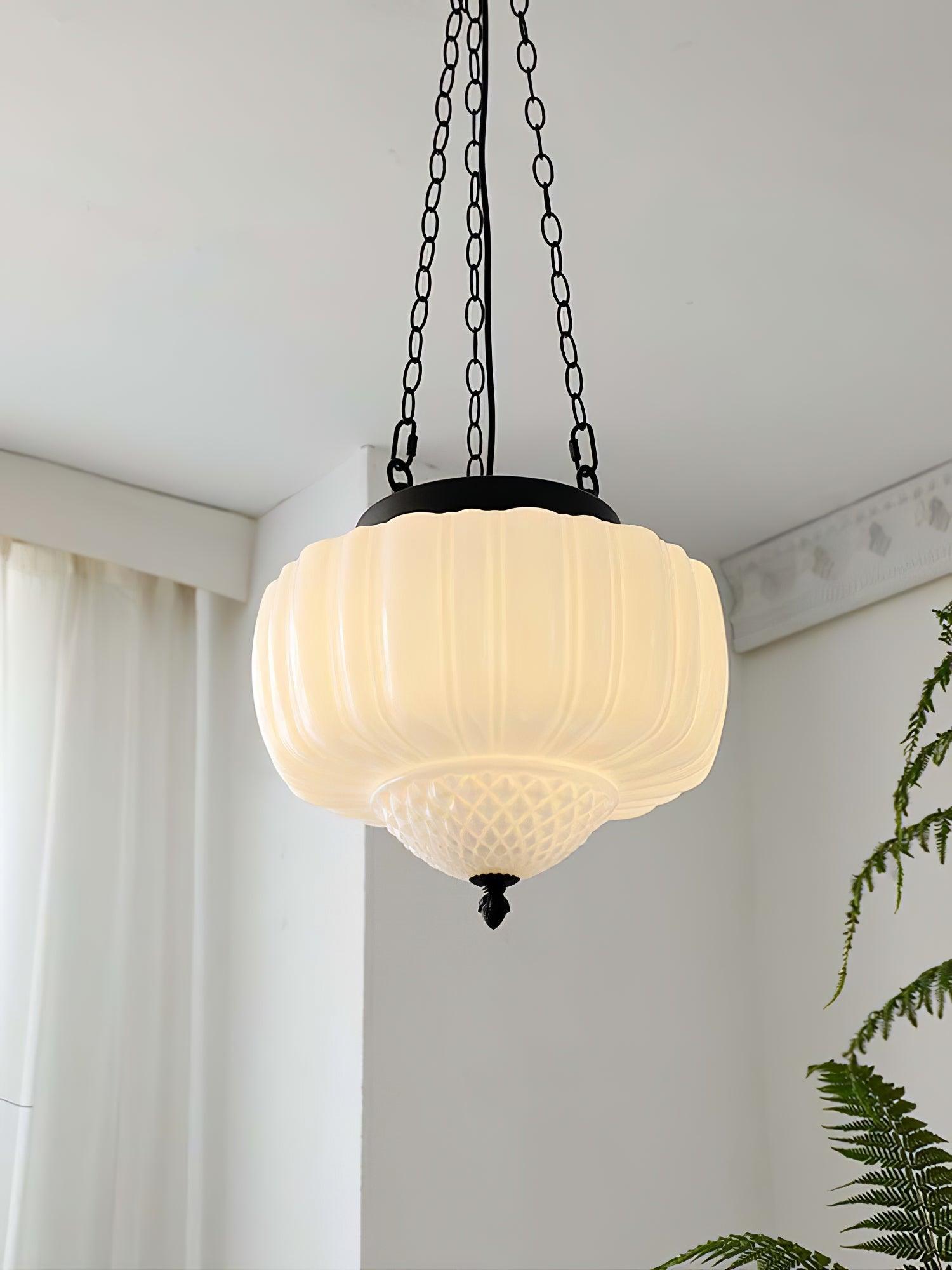 Yara Contemporary Glass Pendant Light-Neutral Decor
