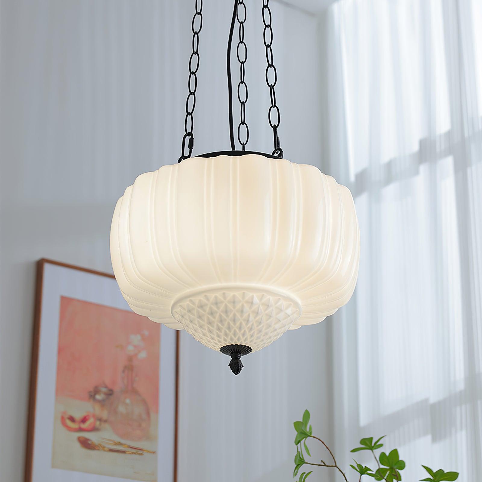 Yara Contemporary Glass Pendant Light-Neutral Decor