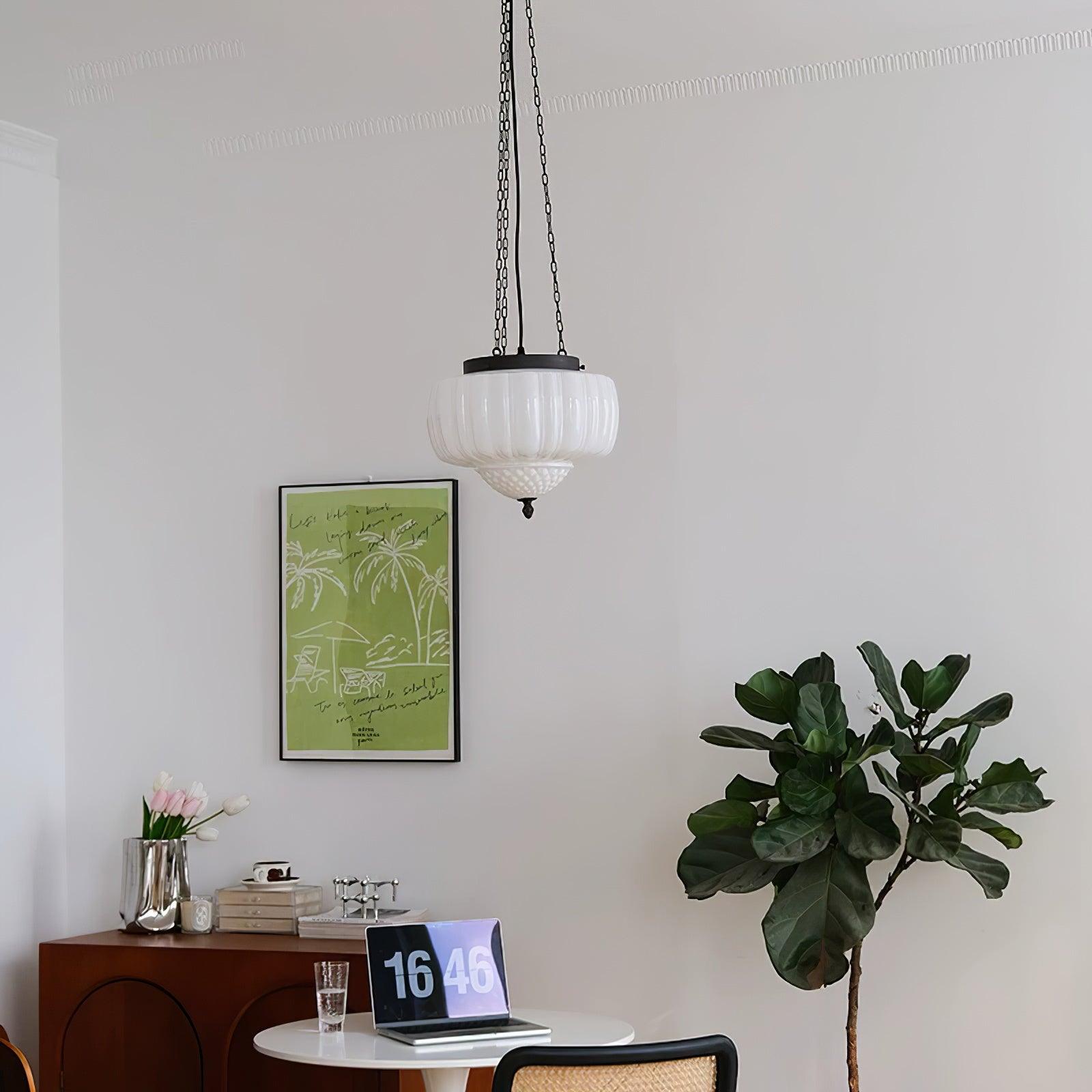 Yara Contemporary Glass Pendant Light-Neutral Decor