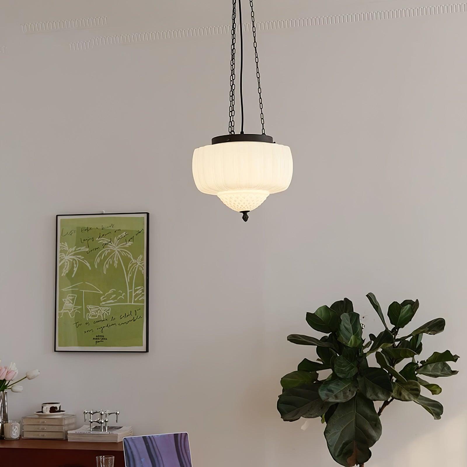 Yara Contemporary Glass Pendant Light-Neutral Decor