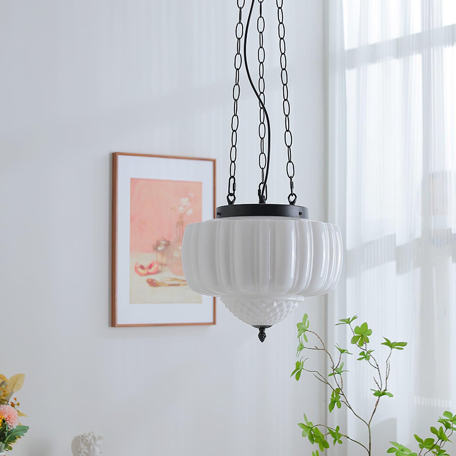 Yara Contemporary Glass Pendant Light-Neutral Decor