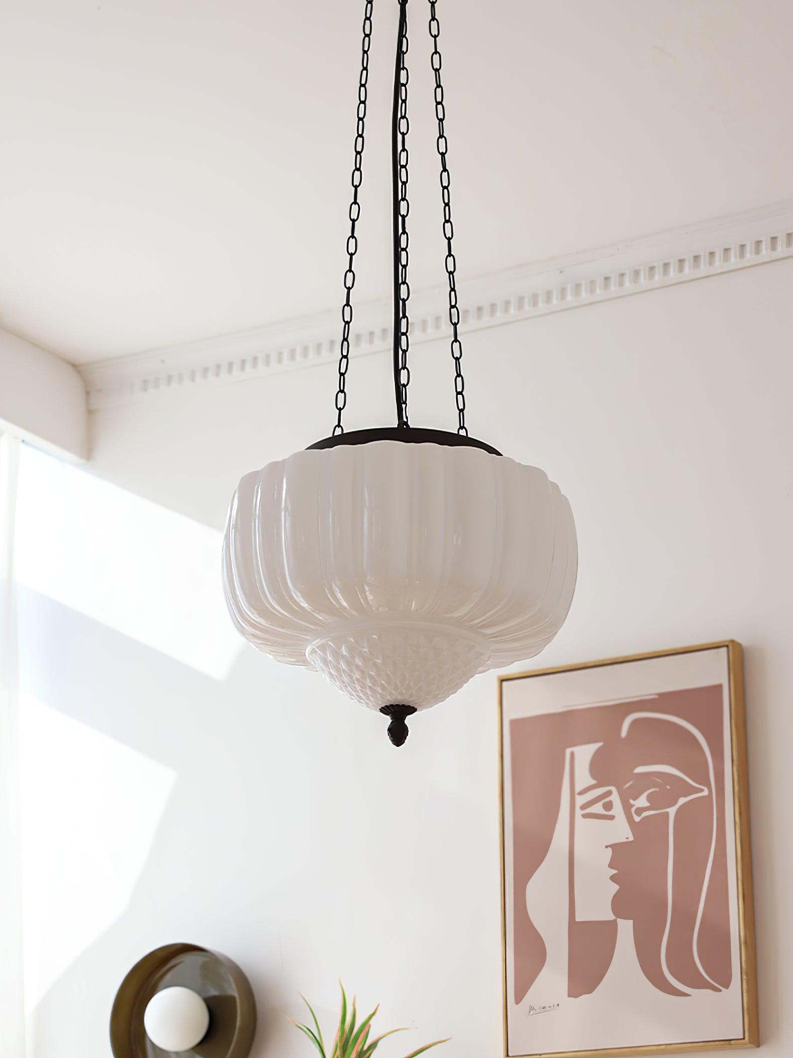 Yara Contemporary Glass Pendant Light-Neutral Decor