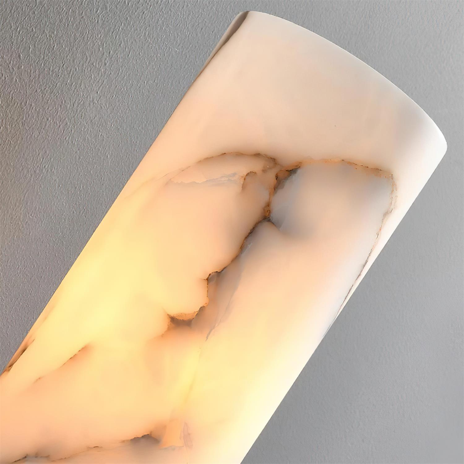 Luste Cylindrical Alabaster Wall Lamp