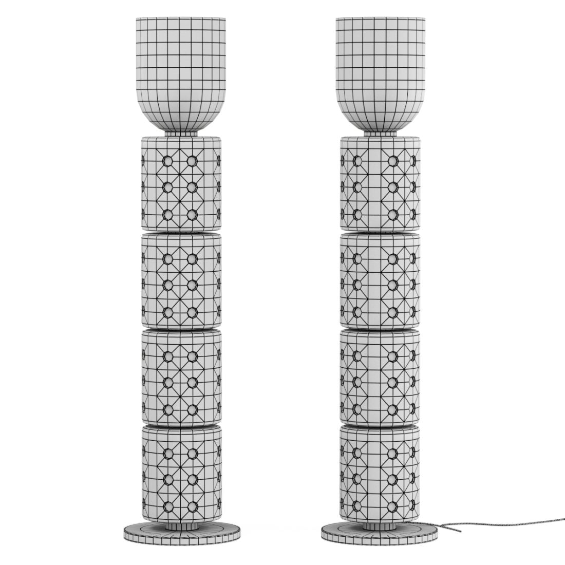 The Marlon Floor Lamp placed next to an armchair in a lounge.