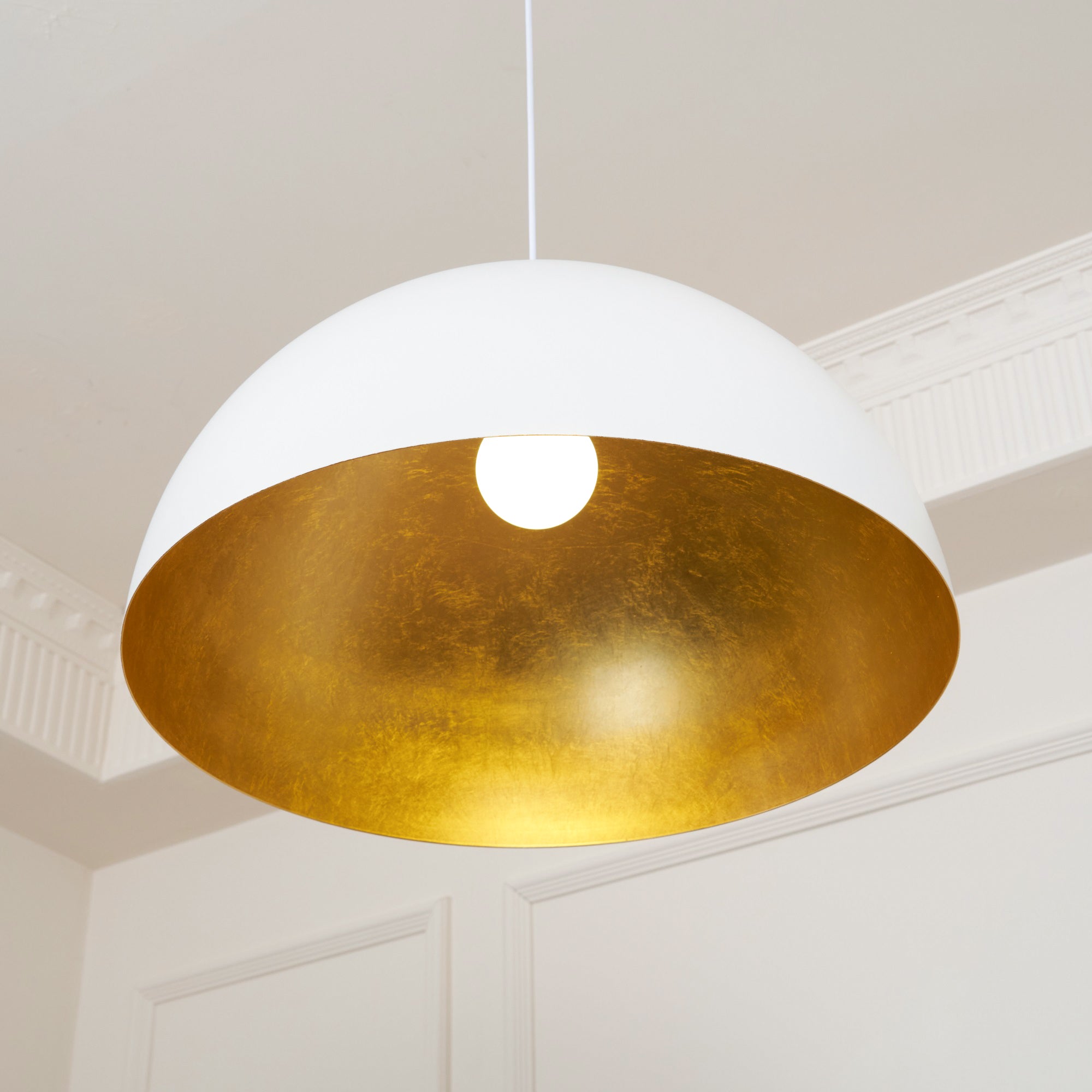 Lustra Pendant Lamp Dome Bowl for Dining Room-Neutral Decor
