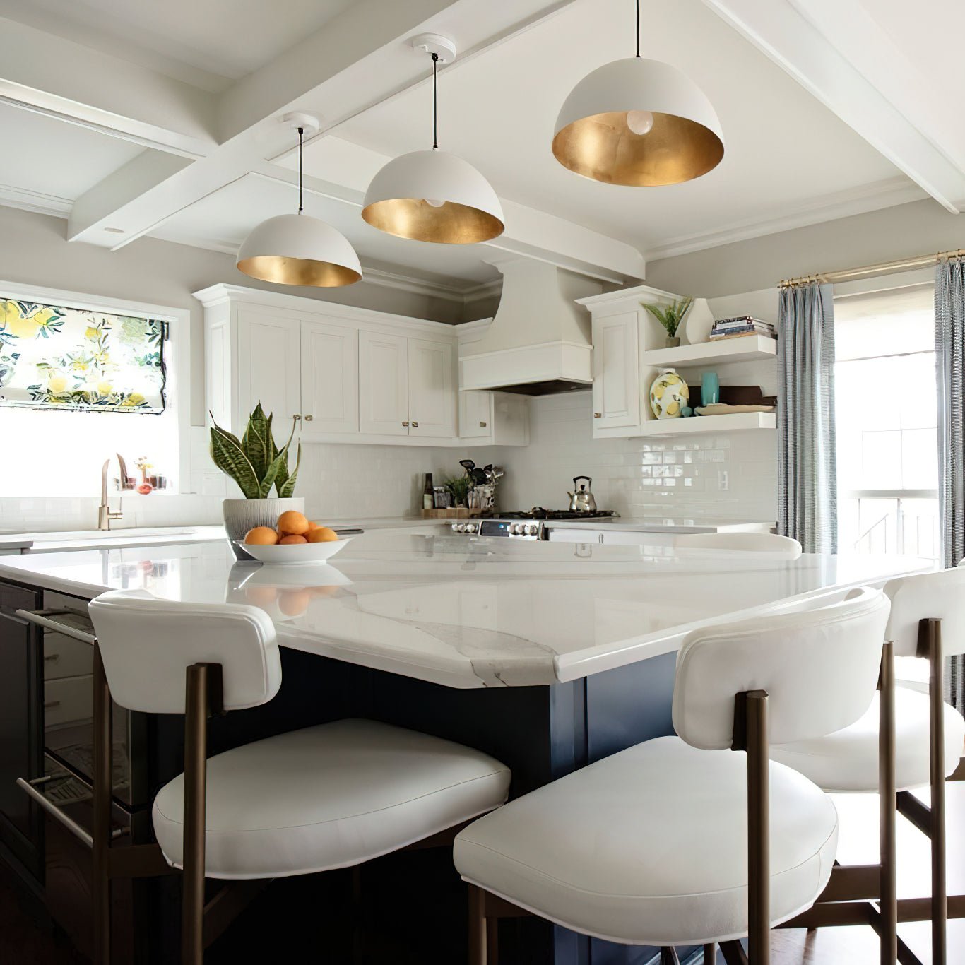 Lustra Pendant Lamp Dome Bowl for Dining Room-Neutral Decor