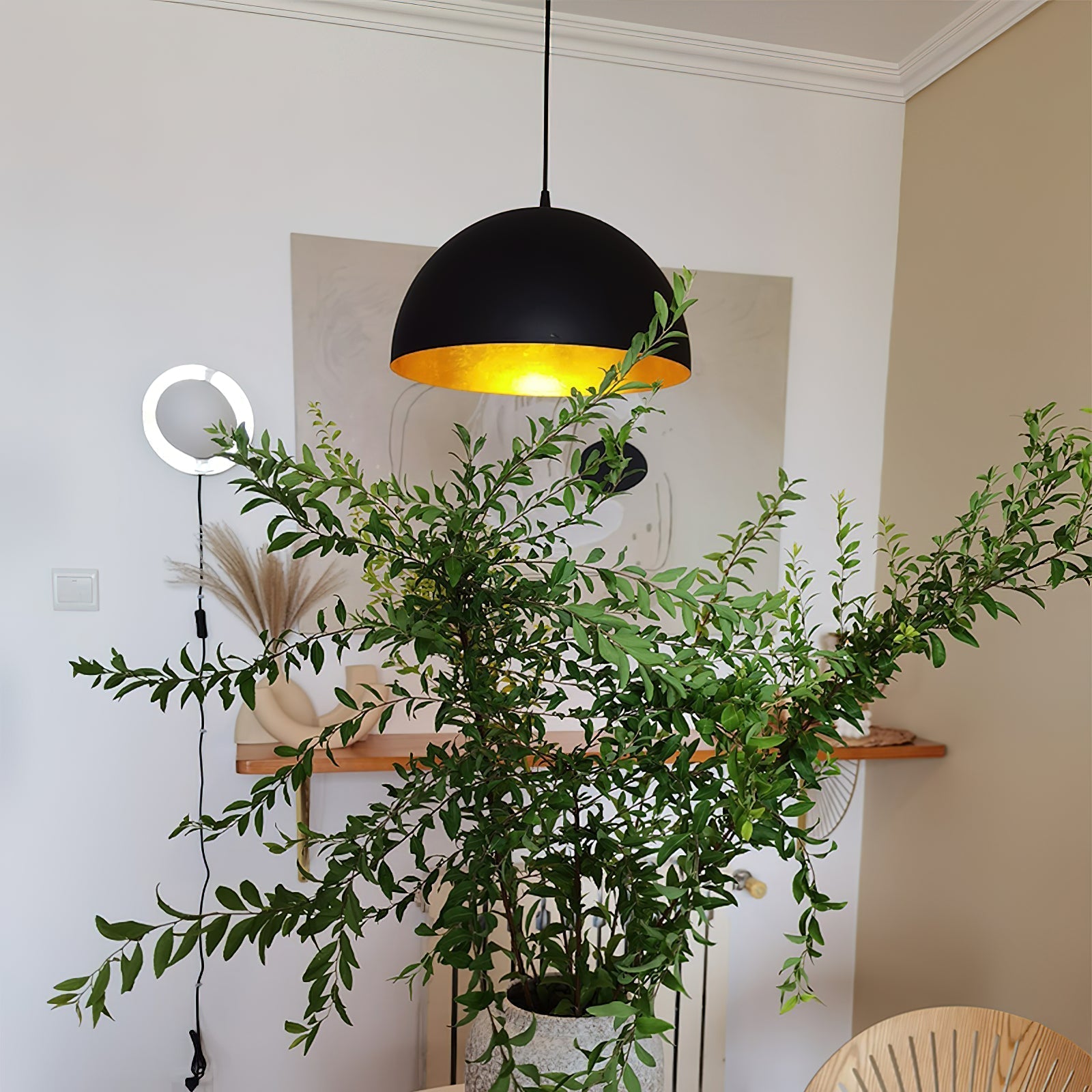 Lustra Pendant Lamp Dome Bowl for Dining Room-Neutral Decor