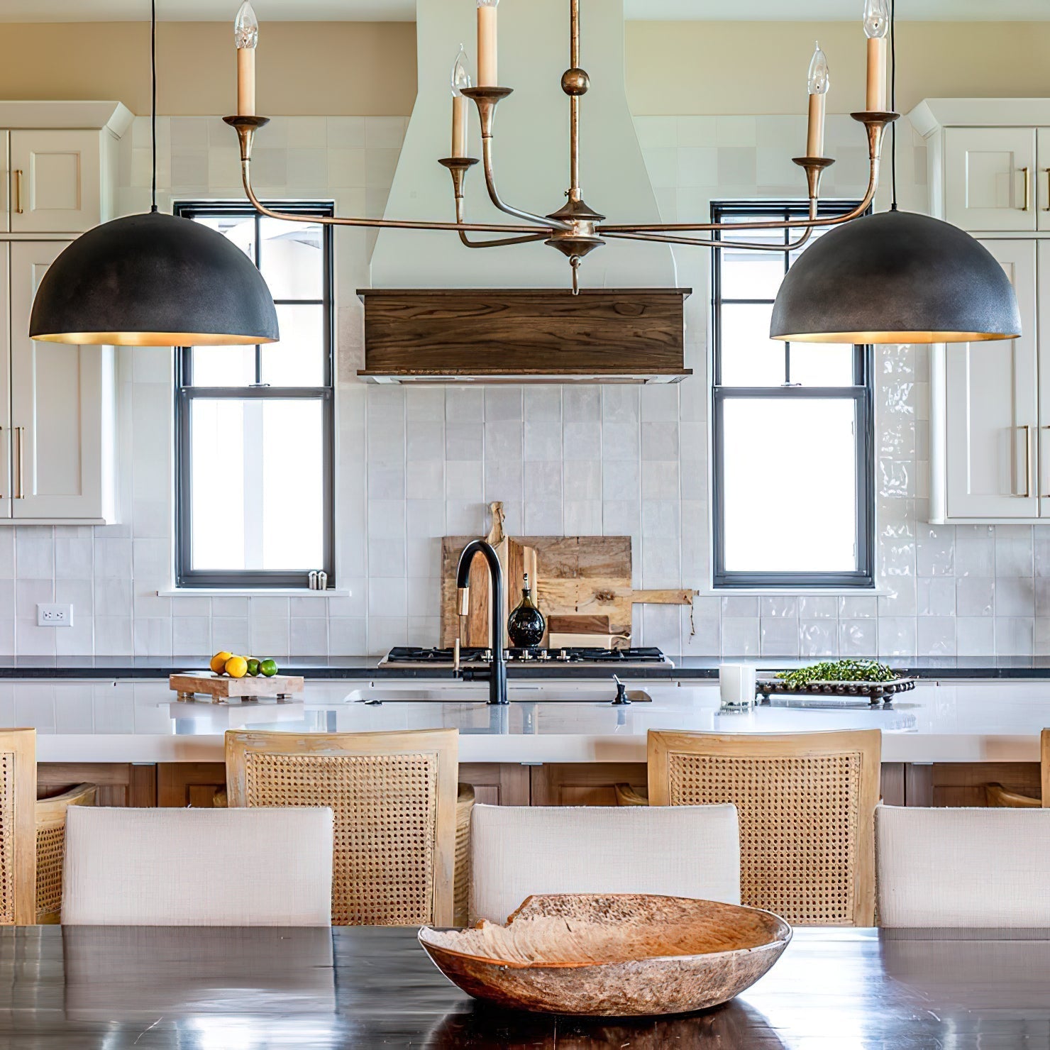 Lustra Pendant Lamp Dome Bowl for Dining Room-Neutral Decor