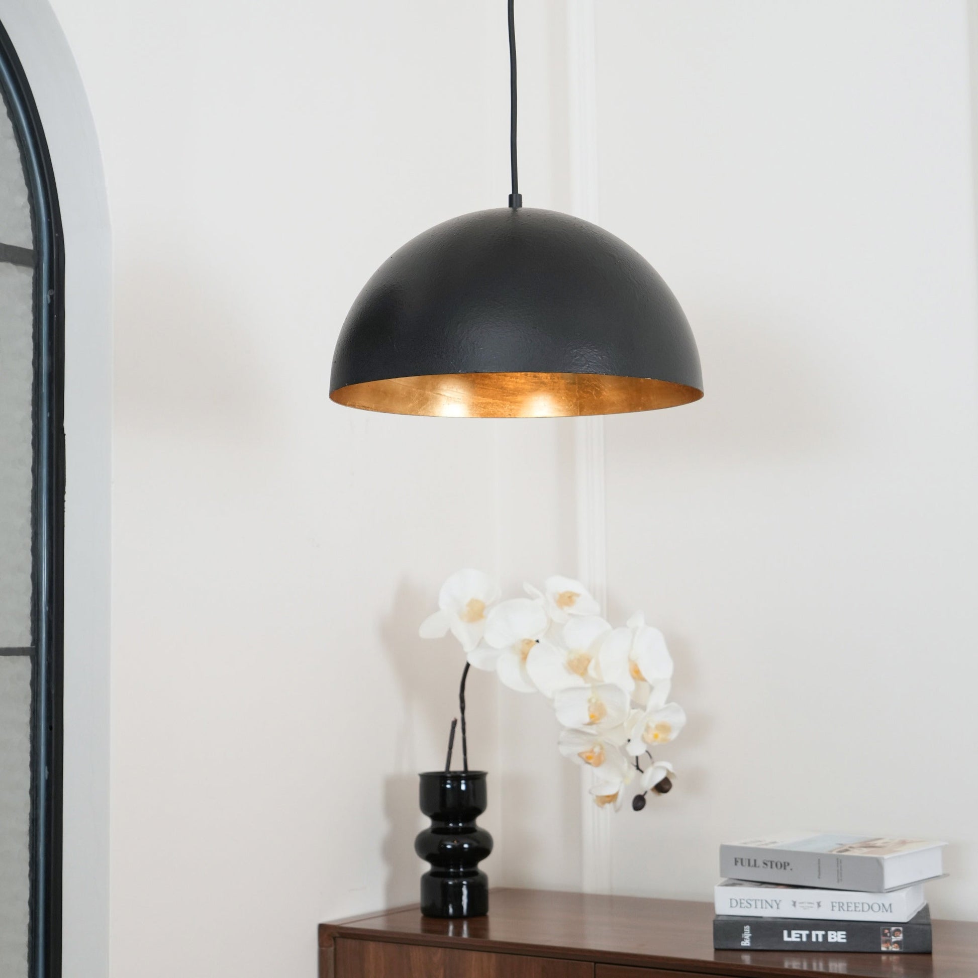 Lustra Pendant Lamp Dome Bowl for Dining Room-Neutral Decor