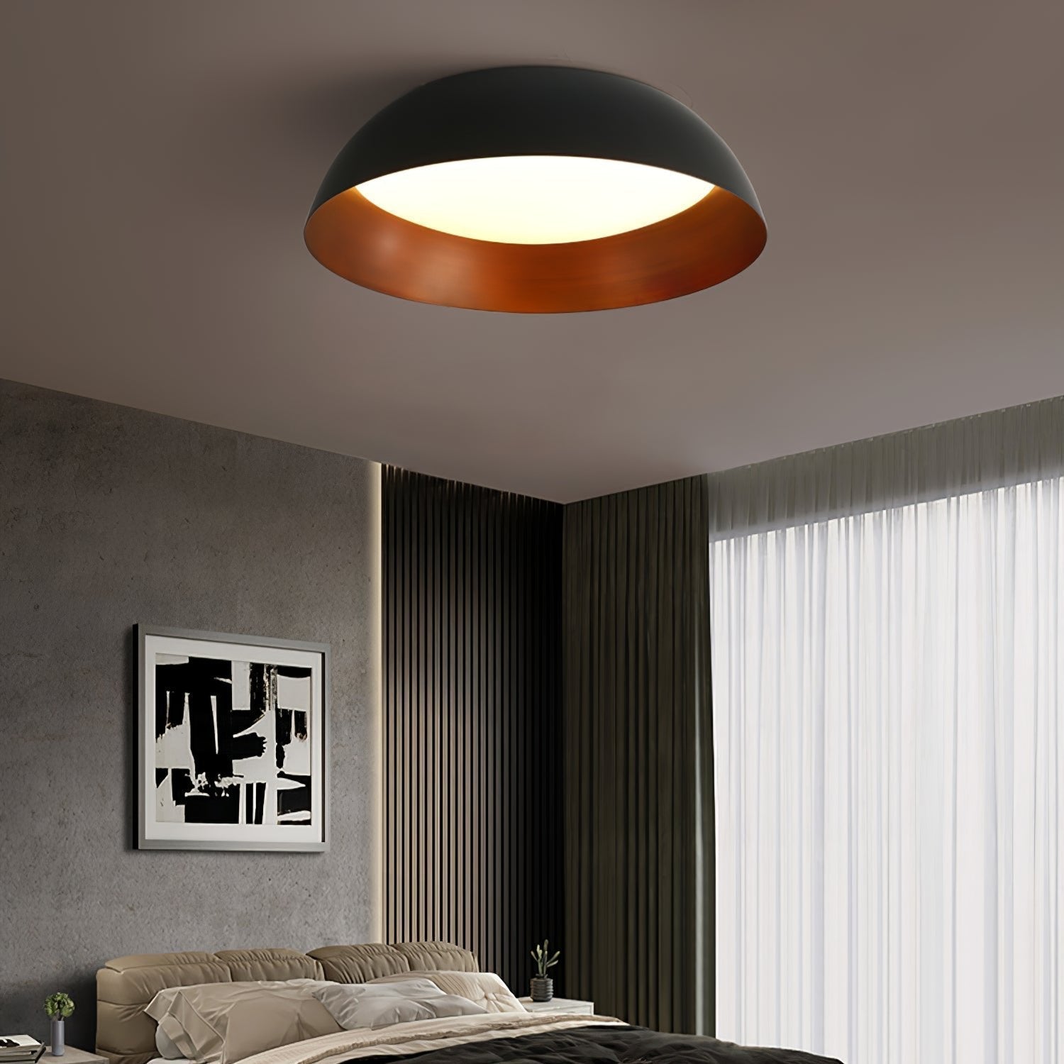 Cinoran Nordic Vintage Shadow Ceiling Lamp-Neutral Decor