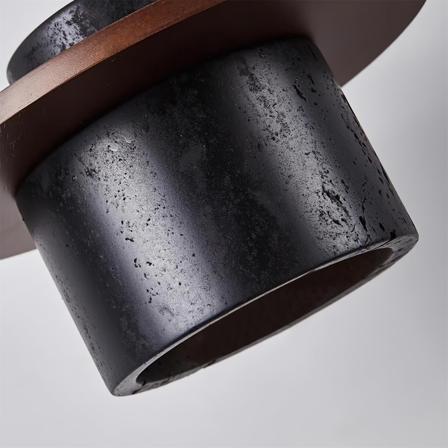 Ritta Black Travertine Pendant Light Set