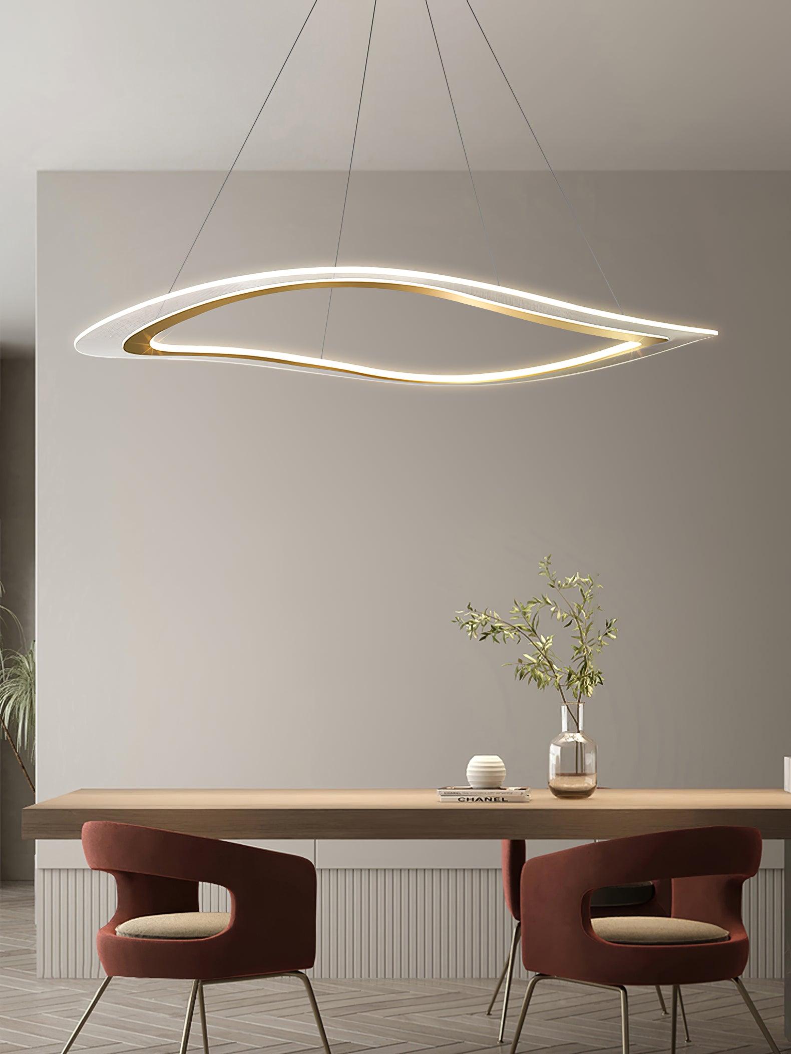 Lustra Chandelier LED Acrylic Gold Modern-Neutral Decor