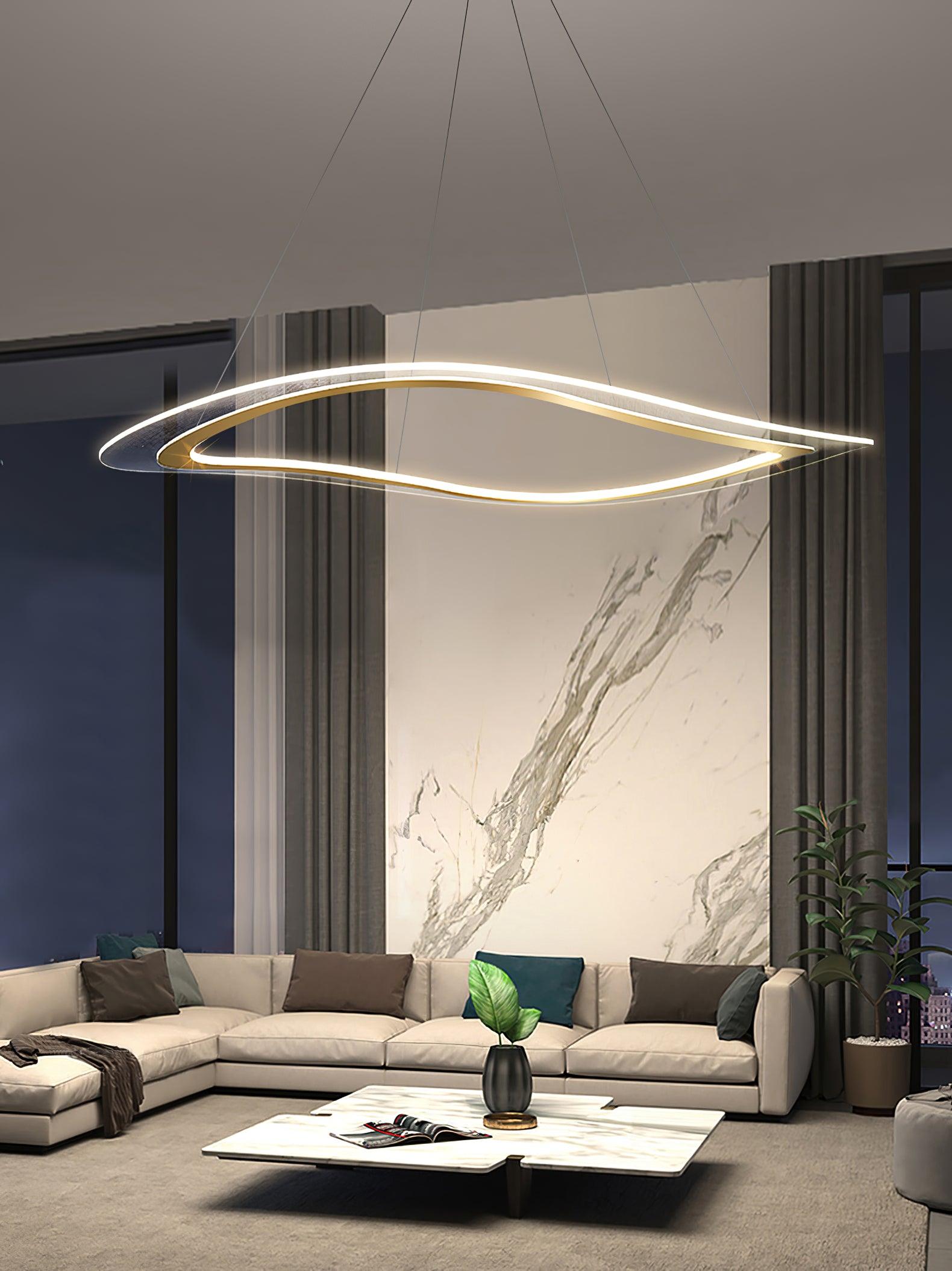 Lustra Chandelier LED Acrylic Gold Modern-Neutral Decor