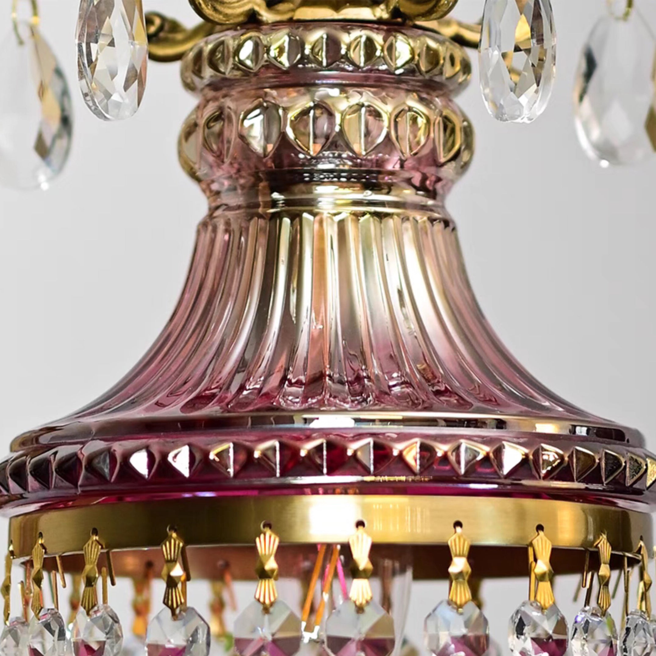 Unlit view of the antique brass Marquise pendant lamp against a neutral background.