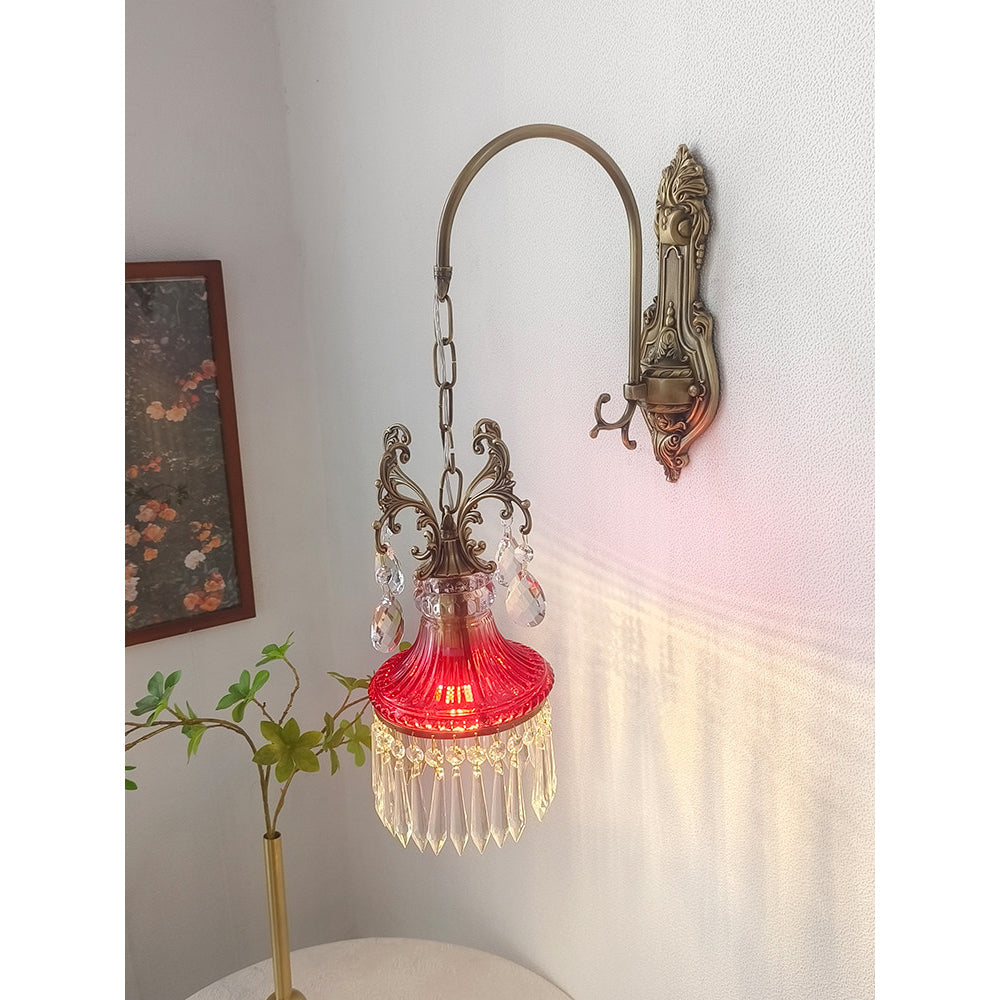The Marquise Wall Lamp unlit, showing its craftsmanship.