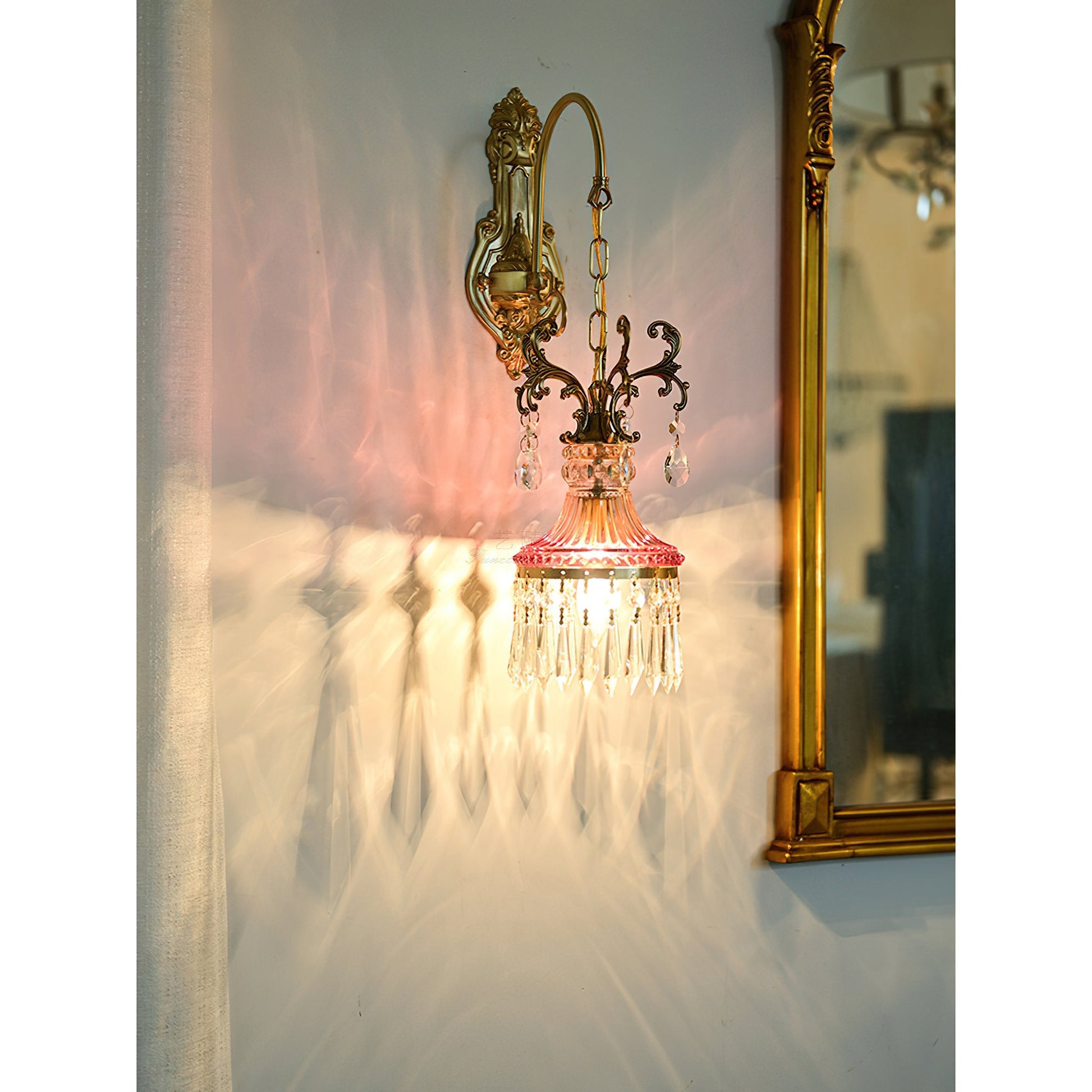 View of the back panel for the wall sconce.
