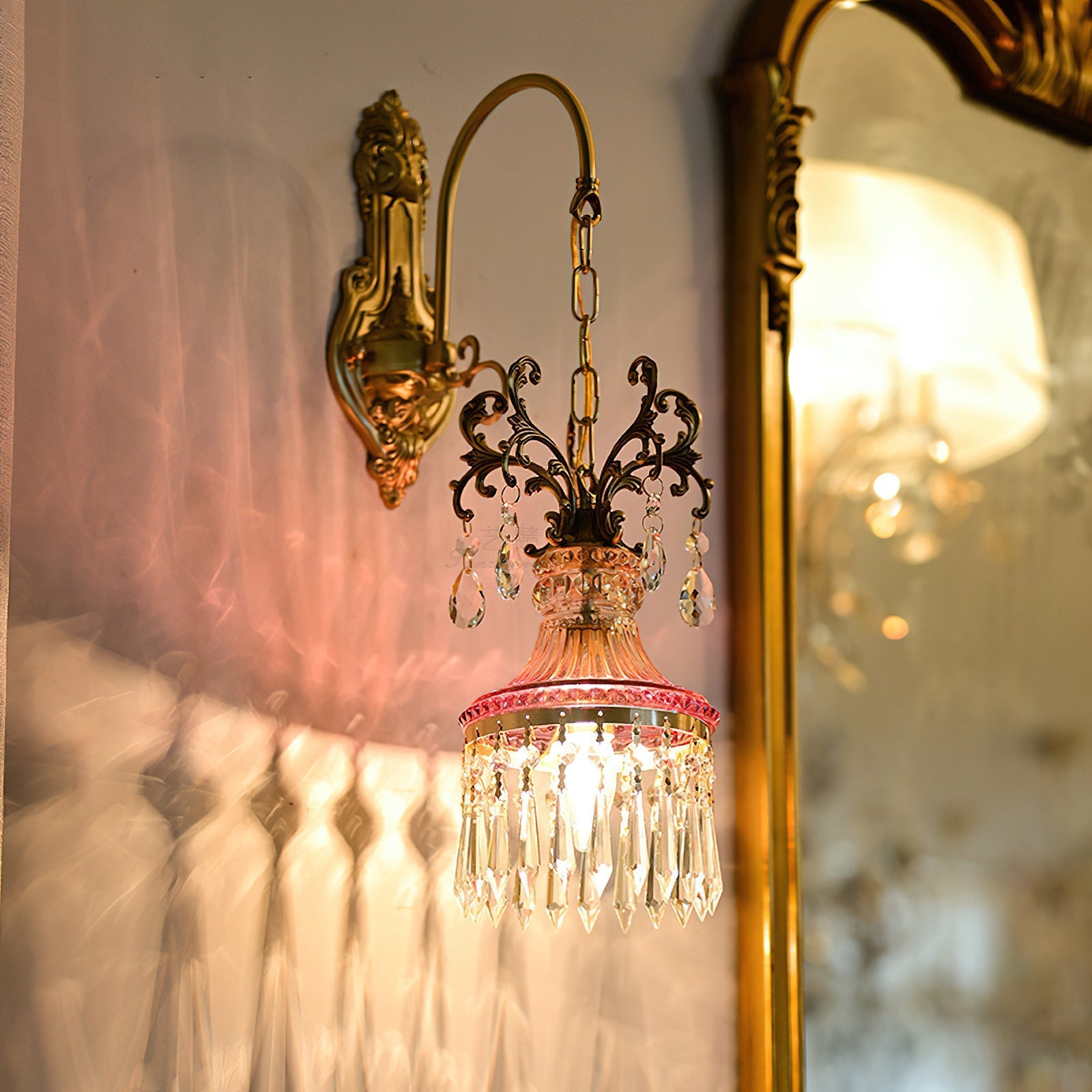 Marquise Wall Lamp shown in the orange color variant.