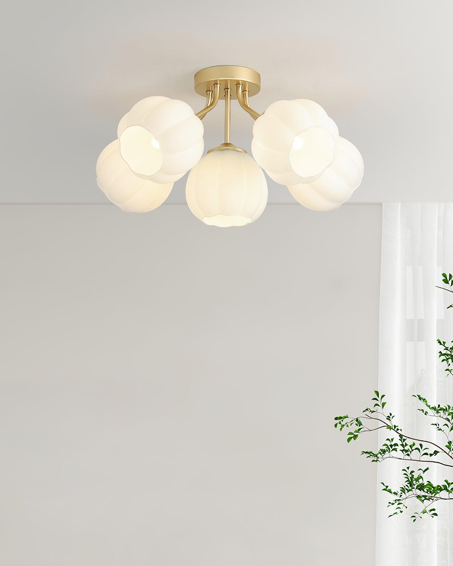 Marra Ceiling Light Petal Globe Cluster Romantic Floral-Neutral Decor