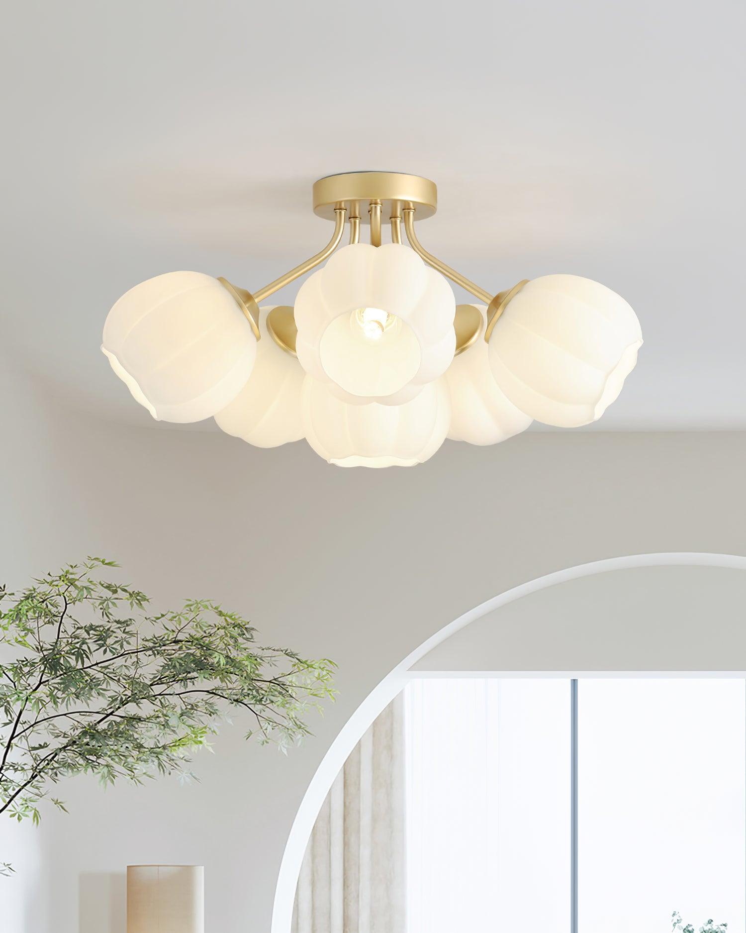 Marra Ceiling Light Petal Globe Cluster Romantic Floral-Neutral Decor