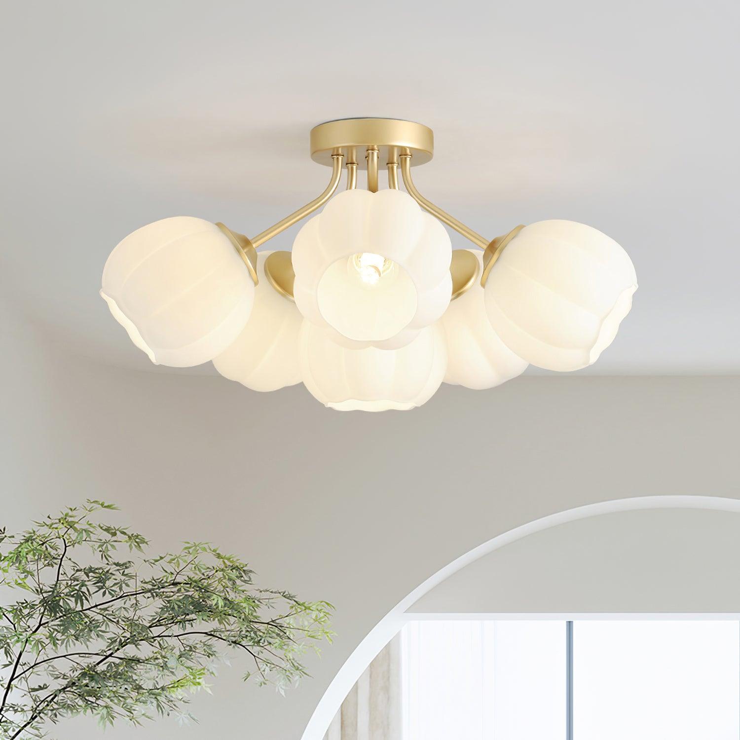 Marra Ceiling Light Petal Globe Cluster Romantic Floral-Neutral Decor