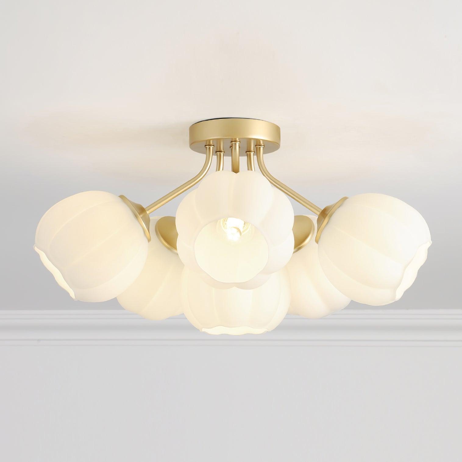 Marra Ceiling Light Petal Globe Cluster Romantic Floral-Neutral Decor