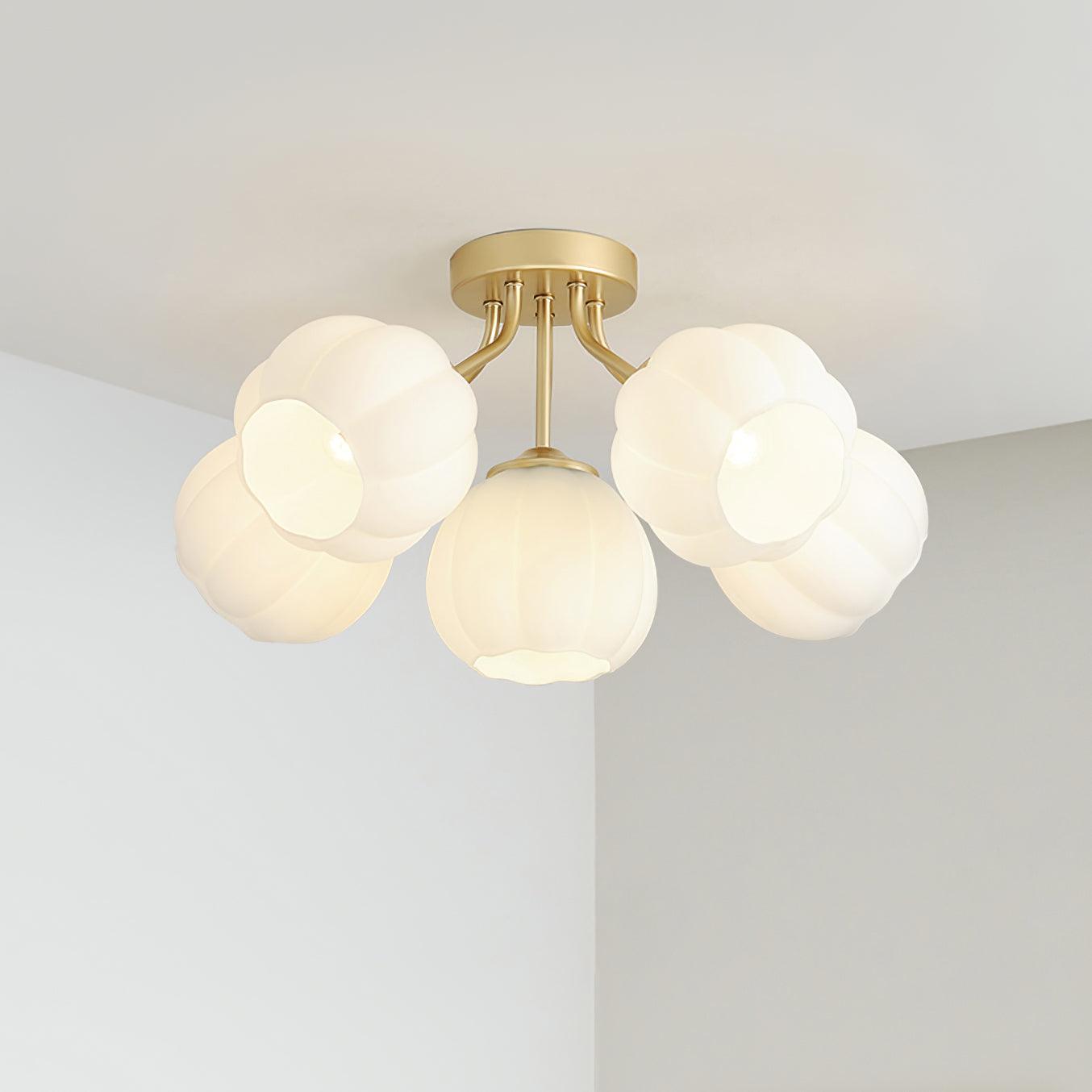 Marra Ceiling Light Petal Globe Cluster Romantic Floral-Neutral Decor