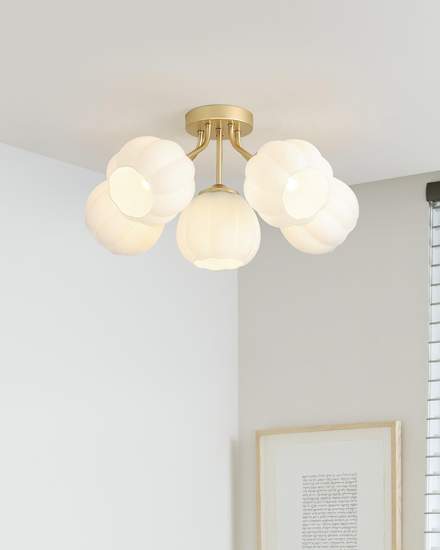Marra Ceiling Light Petal Globe Cluster Romantic Floral-Neutral Decor