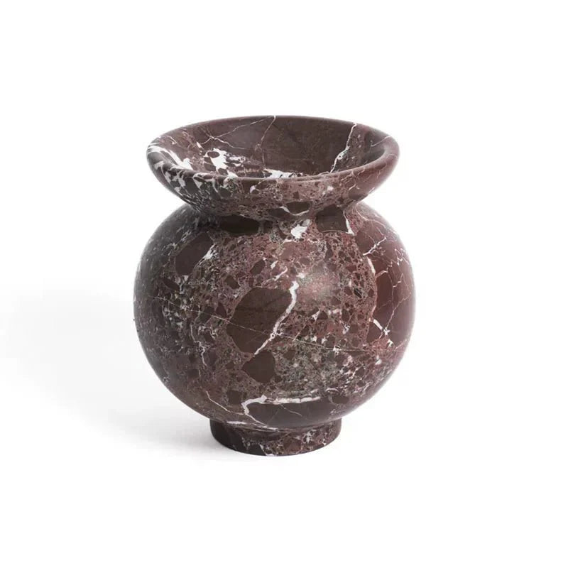 Marrow Marble Vase-Neutral Decor