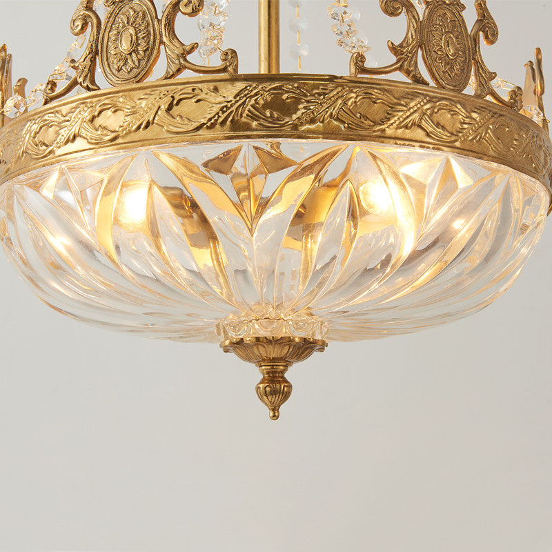 Dimensional diagram of the Marselle Chandelier showing height and diameter.