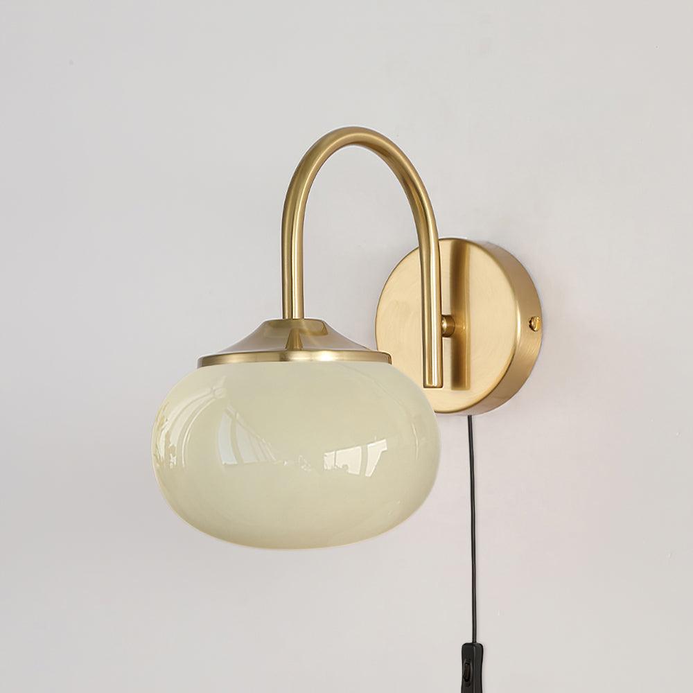 Kevely Premium Nordic Art Plug-in Glass Sconce Wall Lamp-Neutral Decor