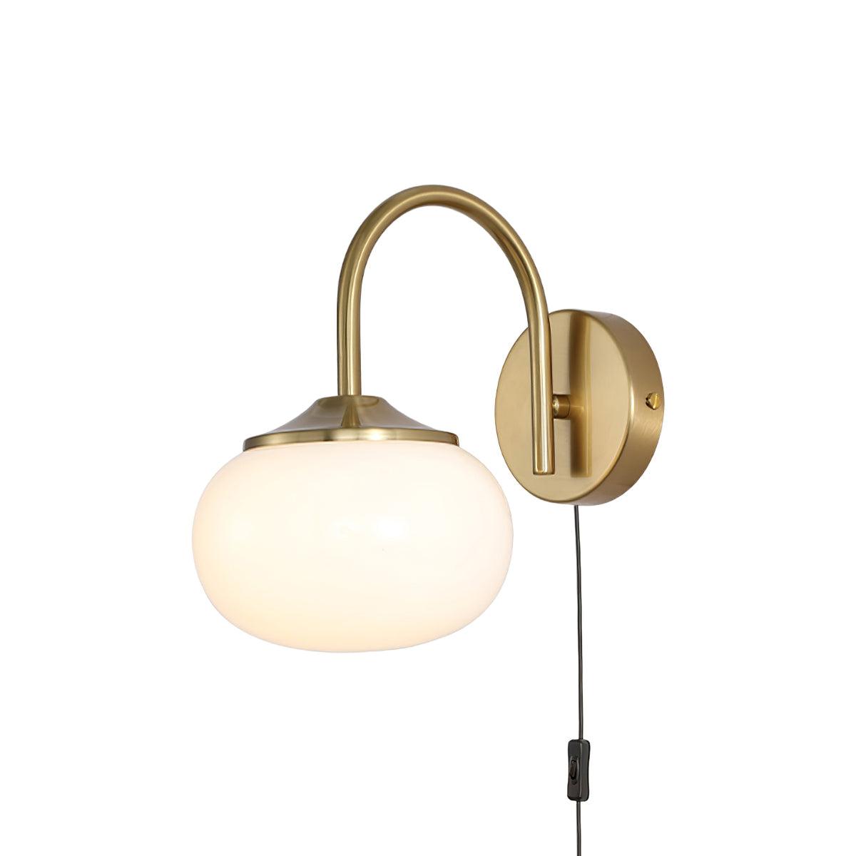 Kevely Premium Nordic Art Plug-in Glass Sconce Wall Lamp-Neutral Decor