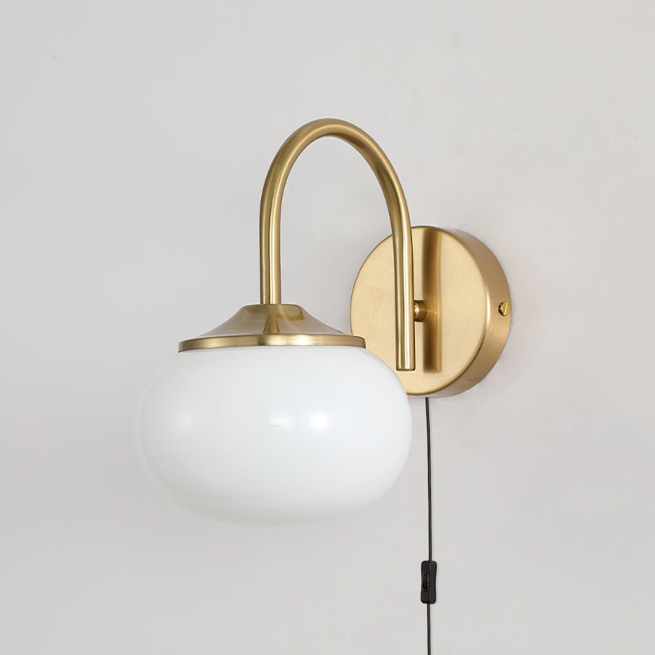 Kevely Premium Nordic Art Plug-in Glass Sconce Wall Lamp-Neutral Decor