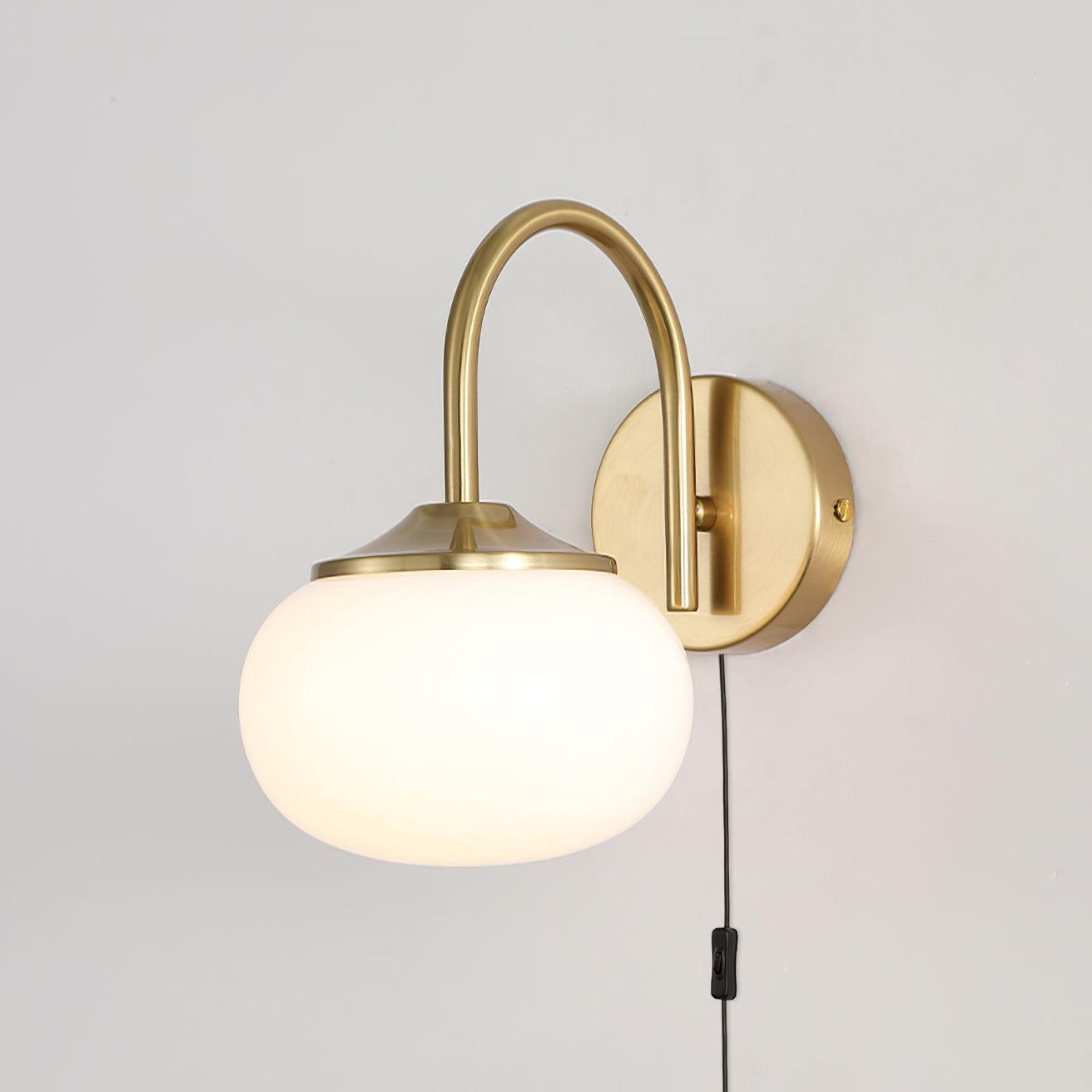 Kevely Premium Nordic Art Plug-in Glass Sconce Wall Lamp-Neutral Decor