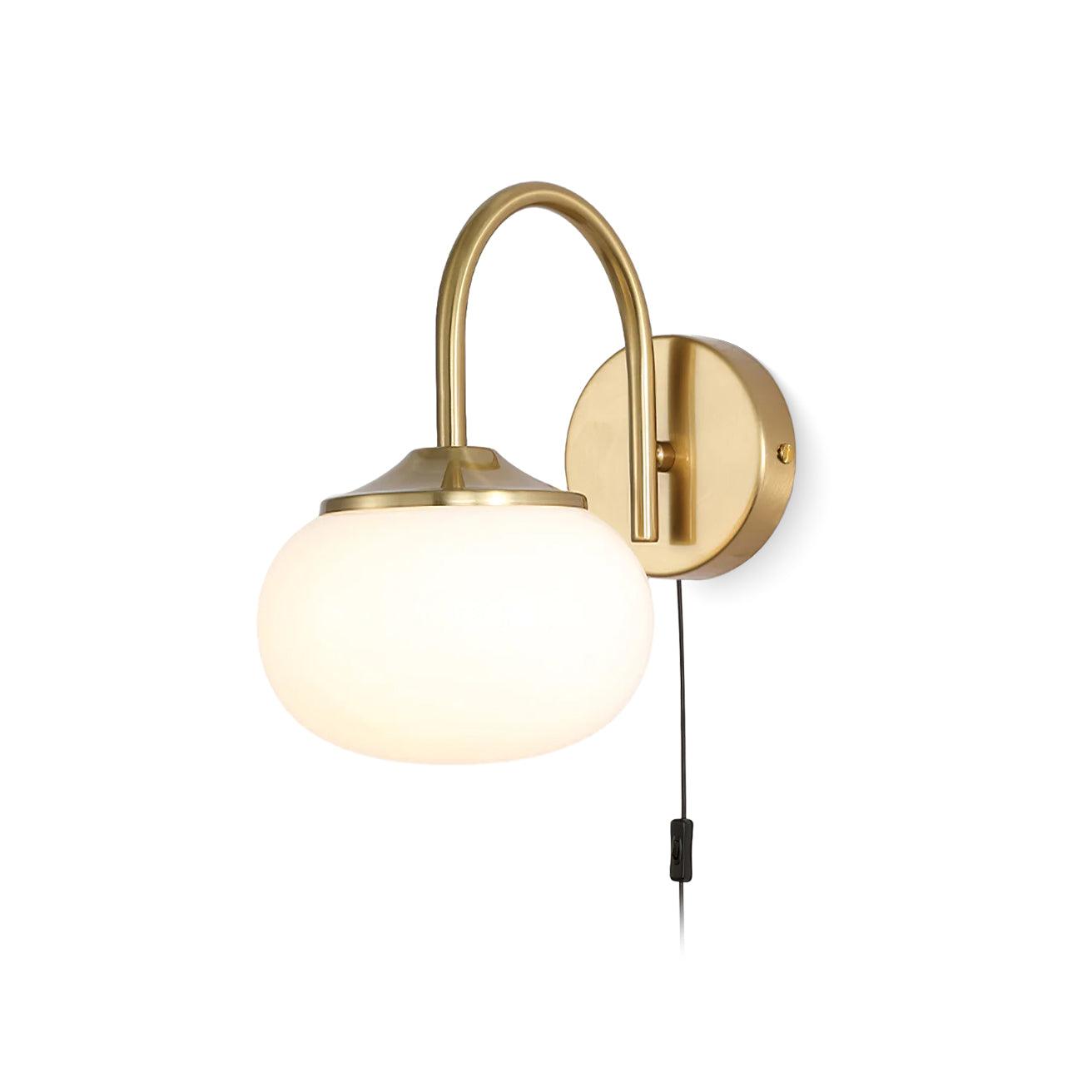 Kevely Premium Nordic Art Plug-in Glass Sconce Wall Lamp-Neutral Decor