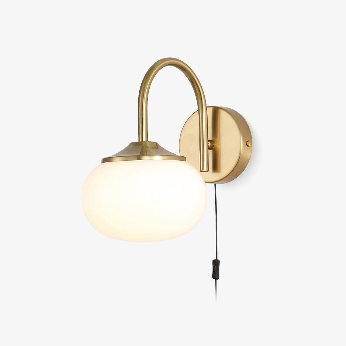 Kevely Premium Nordic Art Plug-in Glass Sconce Wall Lamp-Neutral Decor
