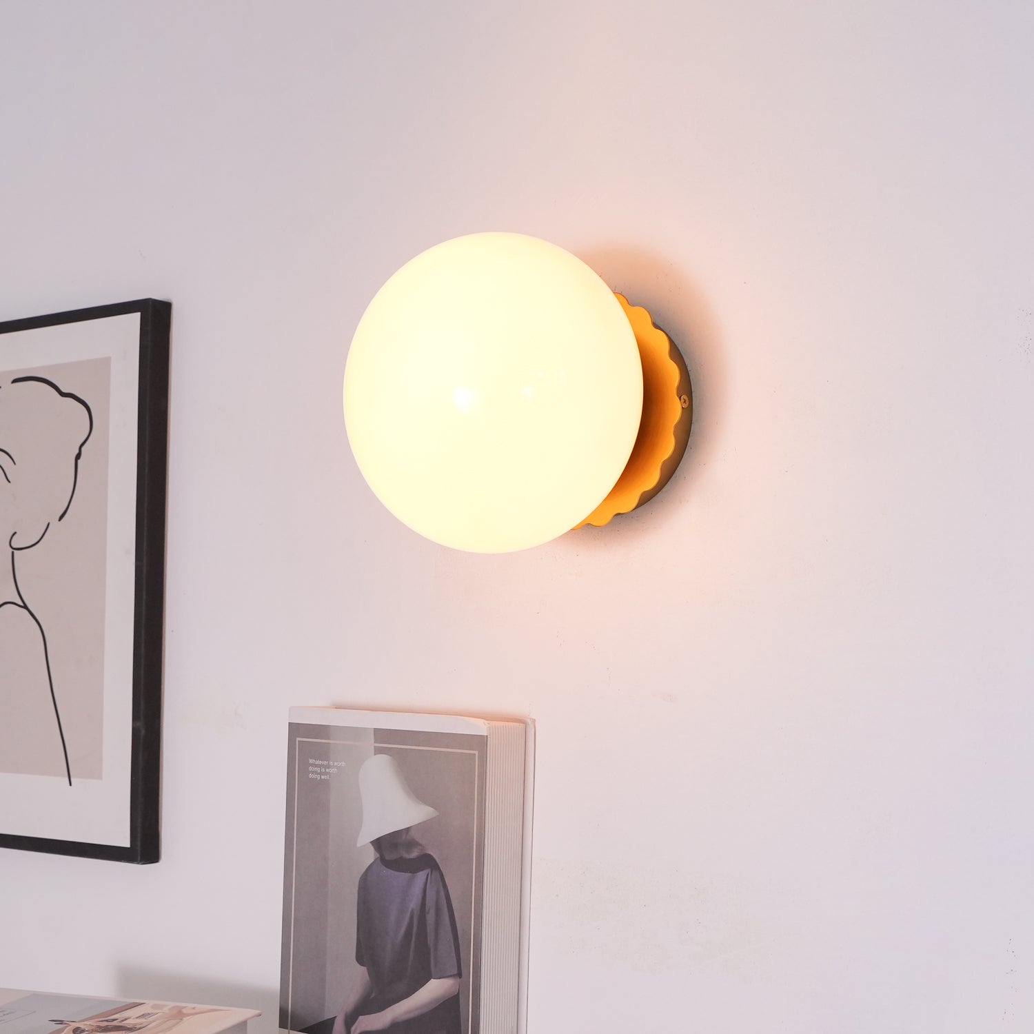 Stefan Modern Minimalist Glass Sconces Wall lamp-Neutral Decor