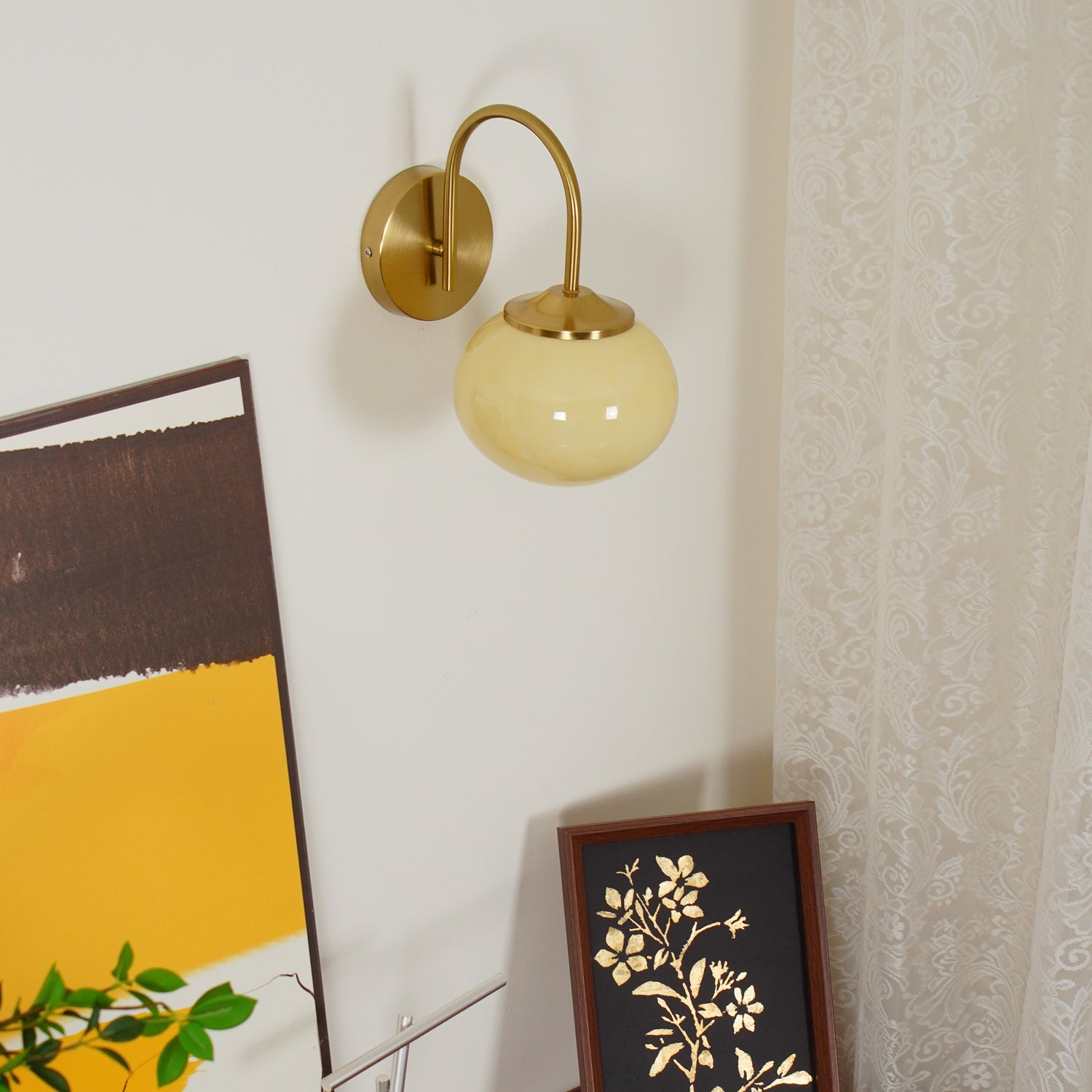Ove Premium Nordic Art Glass Wall Lamp-Neutral Decor