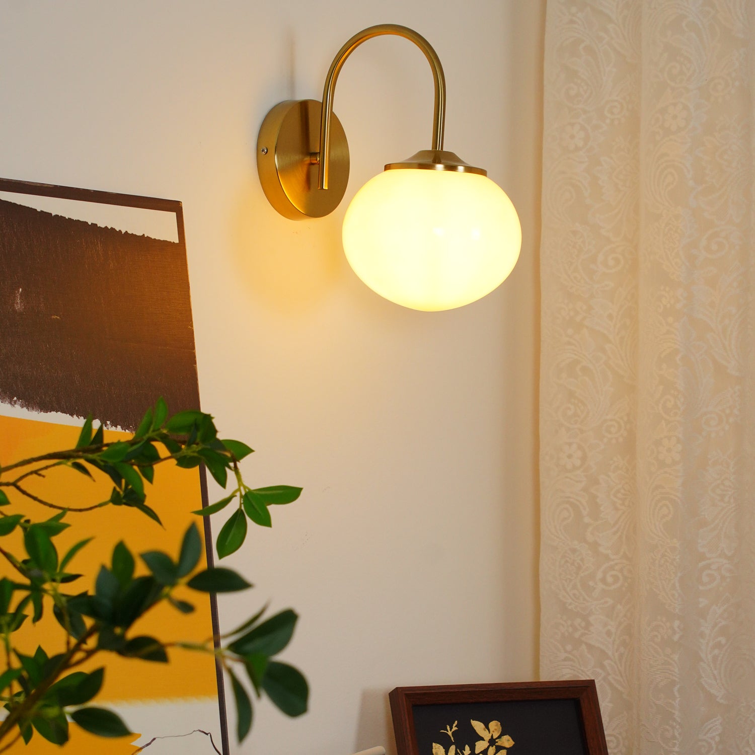 Ove Premium Nordic Art Glass Wall Lamp-Neutral Decor