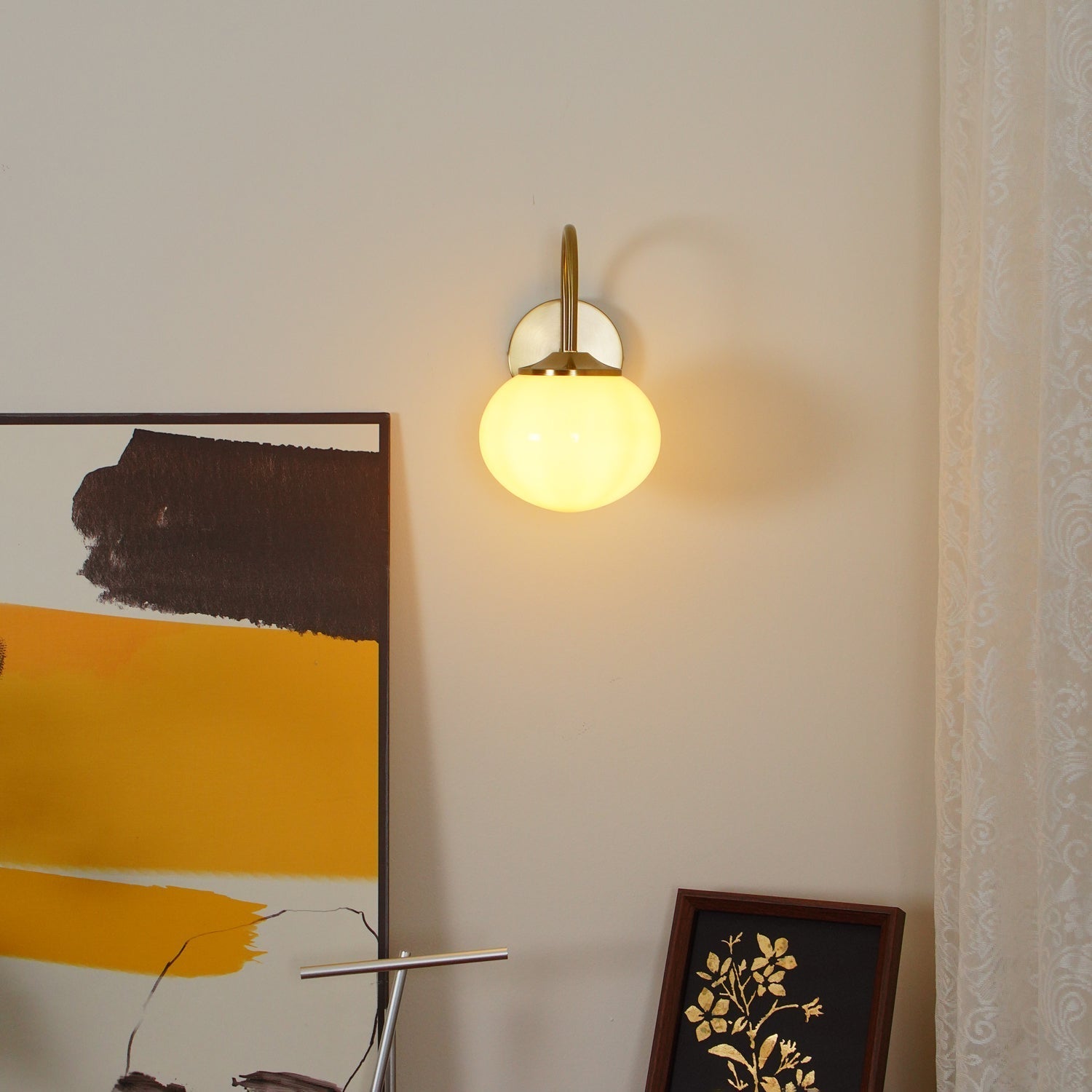 Ove Premium Nordic Art Glass Wall Lamp-Neutral Decor