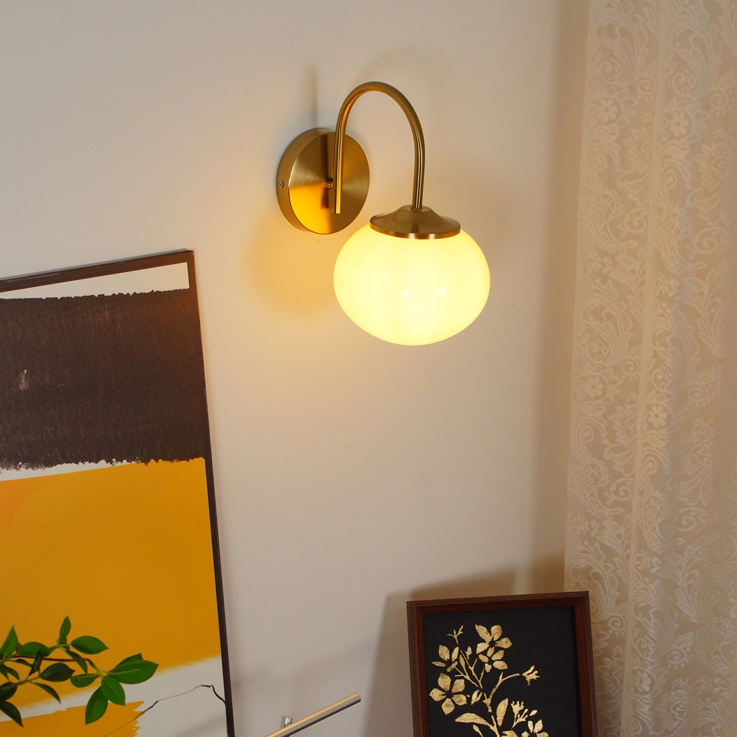 Ove Premium Nordic Art Glass Wall Lamp-Neutral Decor
