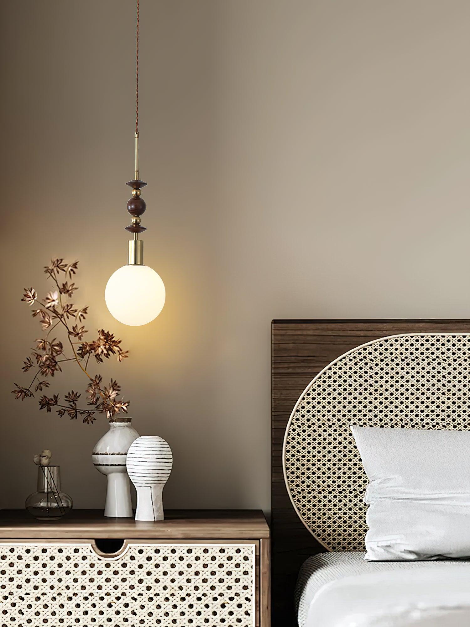 Reveny Wood Pendant Light-Neutral Decor