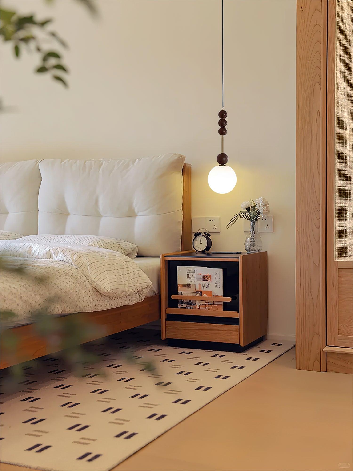 Reveny Wood Pendant Light-Neutral Decor