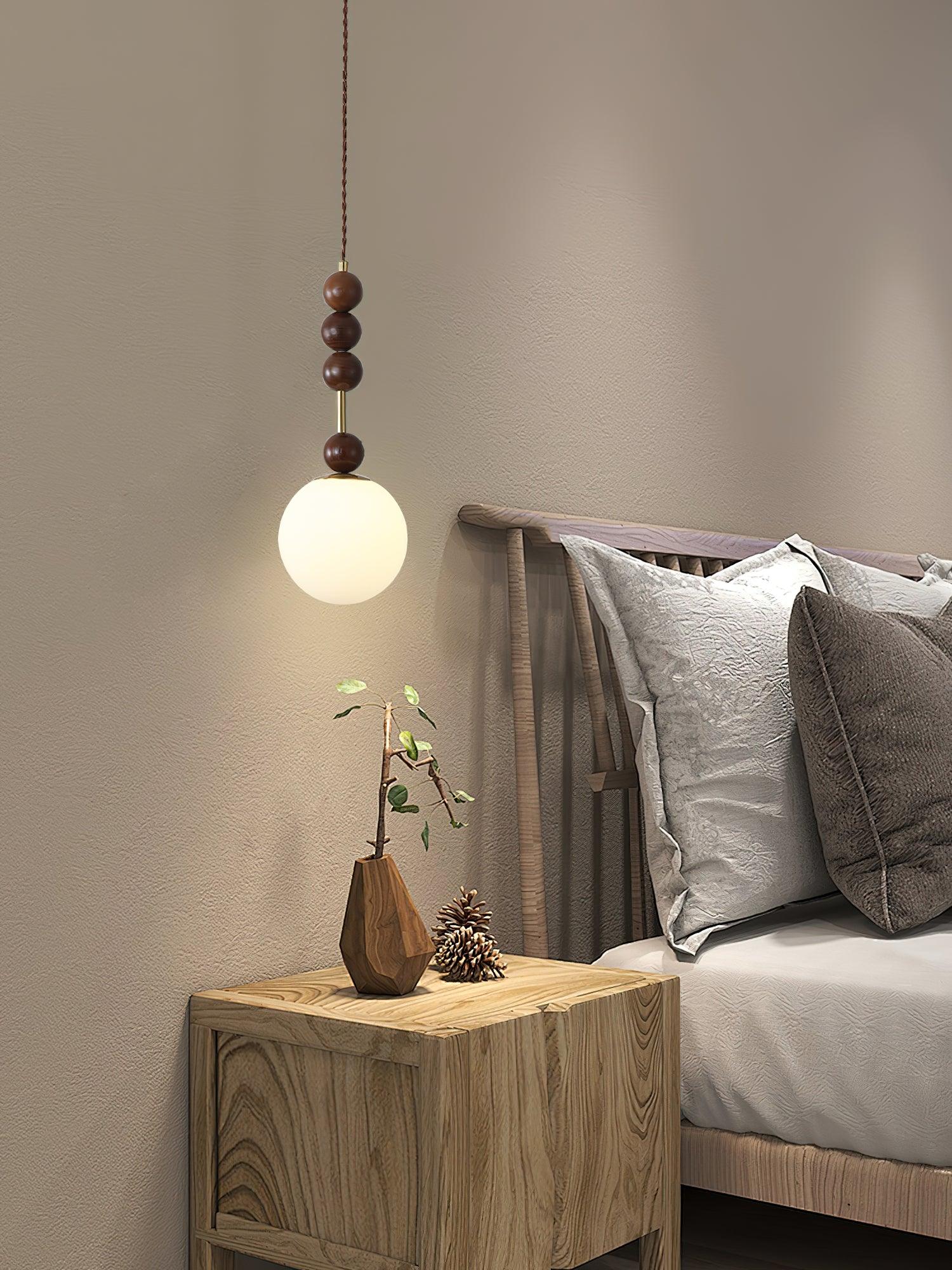 Reveny Wood Pendant Light-Neutral Decor