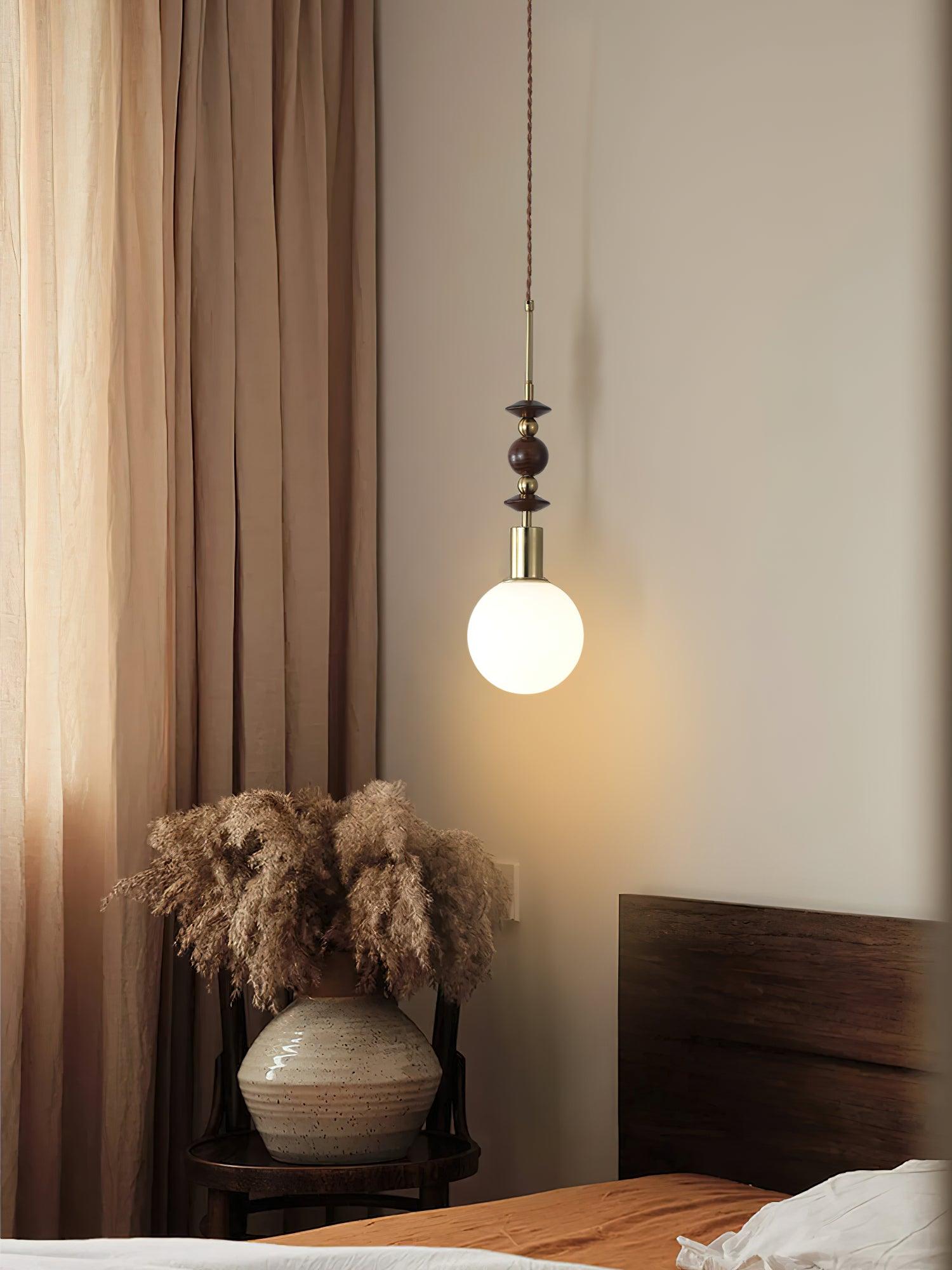 Reveny Wood Pendant Light-Neutral Decor