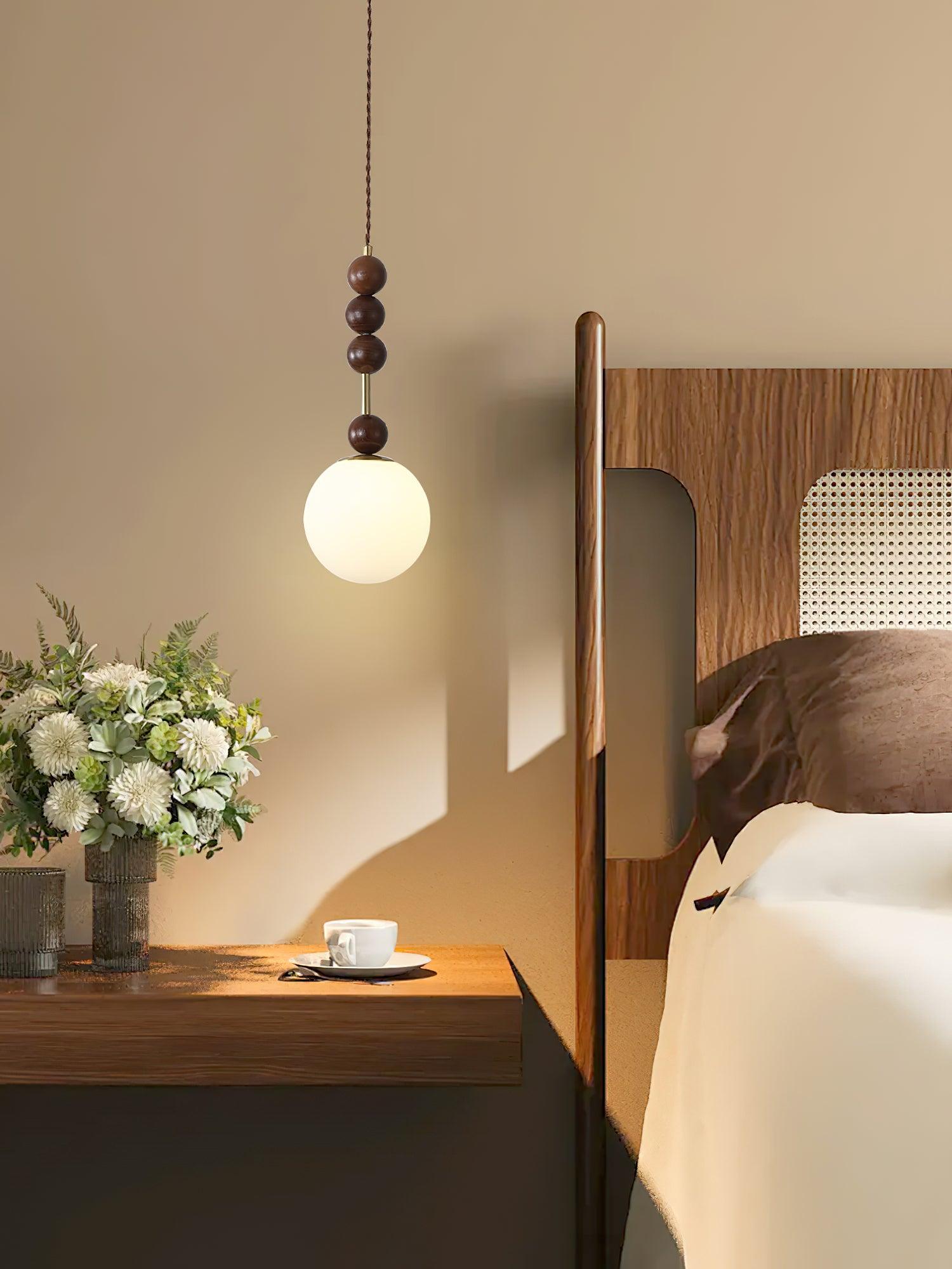 Reveny Wood Pendant Light-Neutral Decor