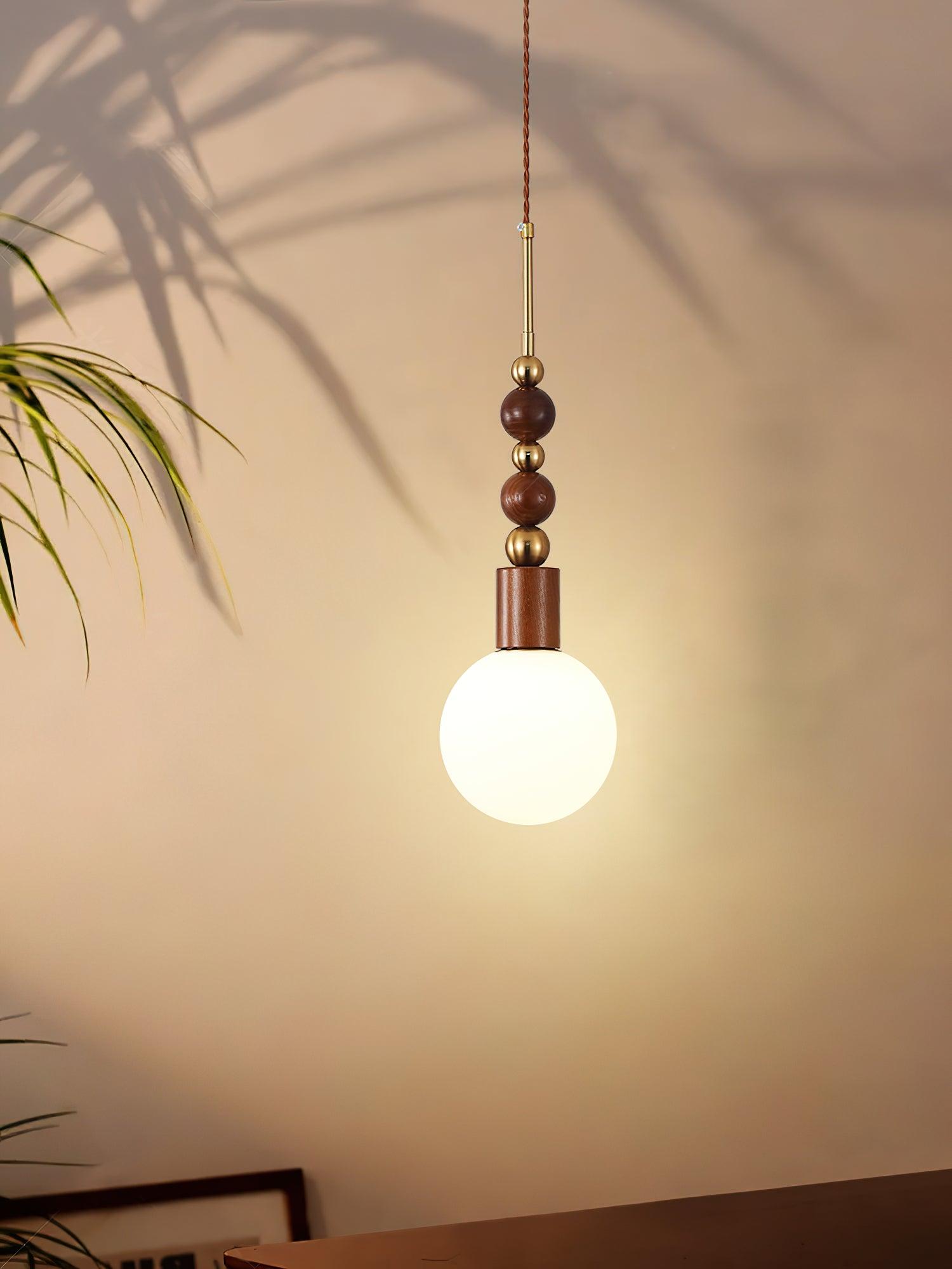 Reveny Wood Pendant Light-Neutral Decor