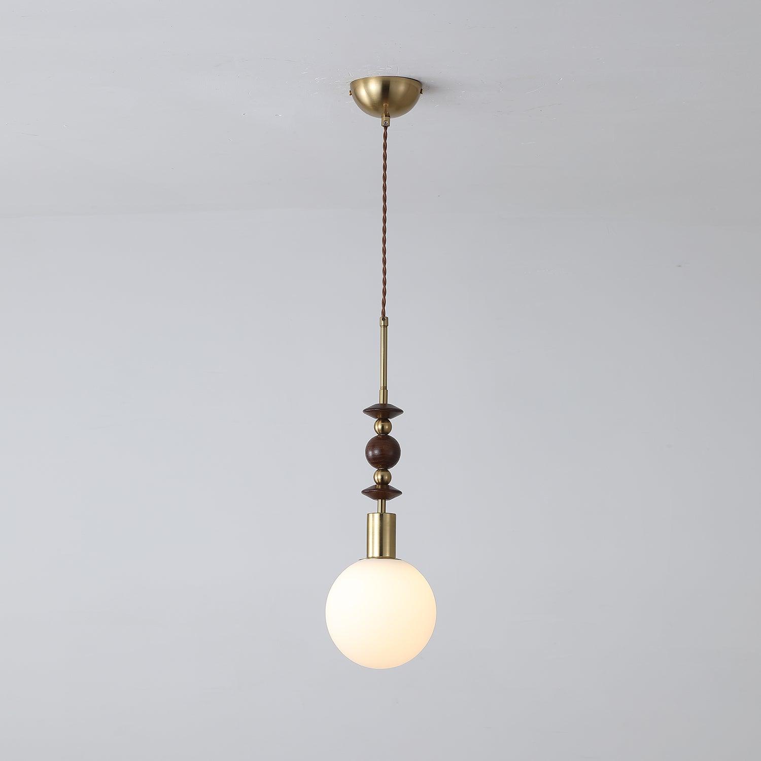 Reveny Wood Pendant Light-Neutral Decor